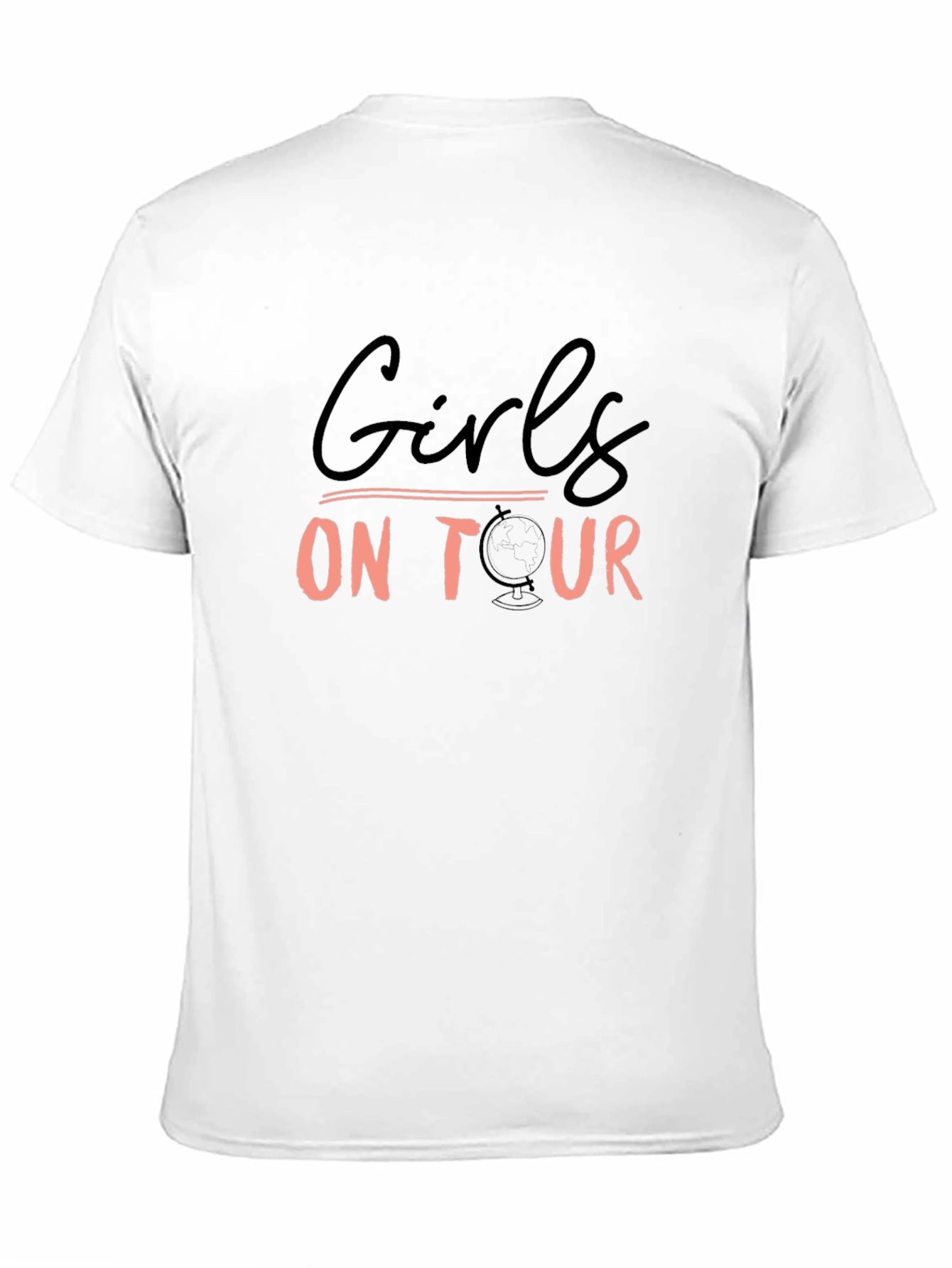 Girls On Tour Graphic Tee - Black Crew Neck
