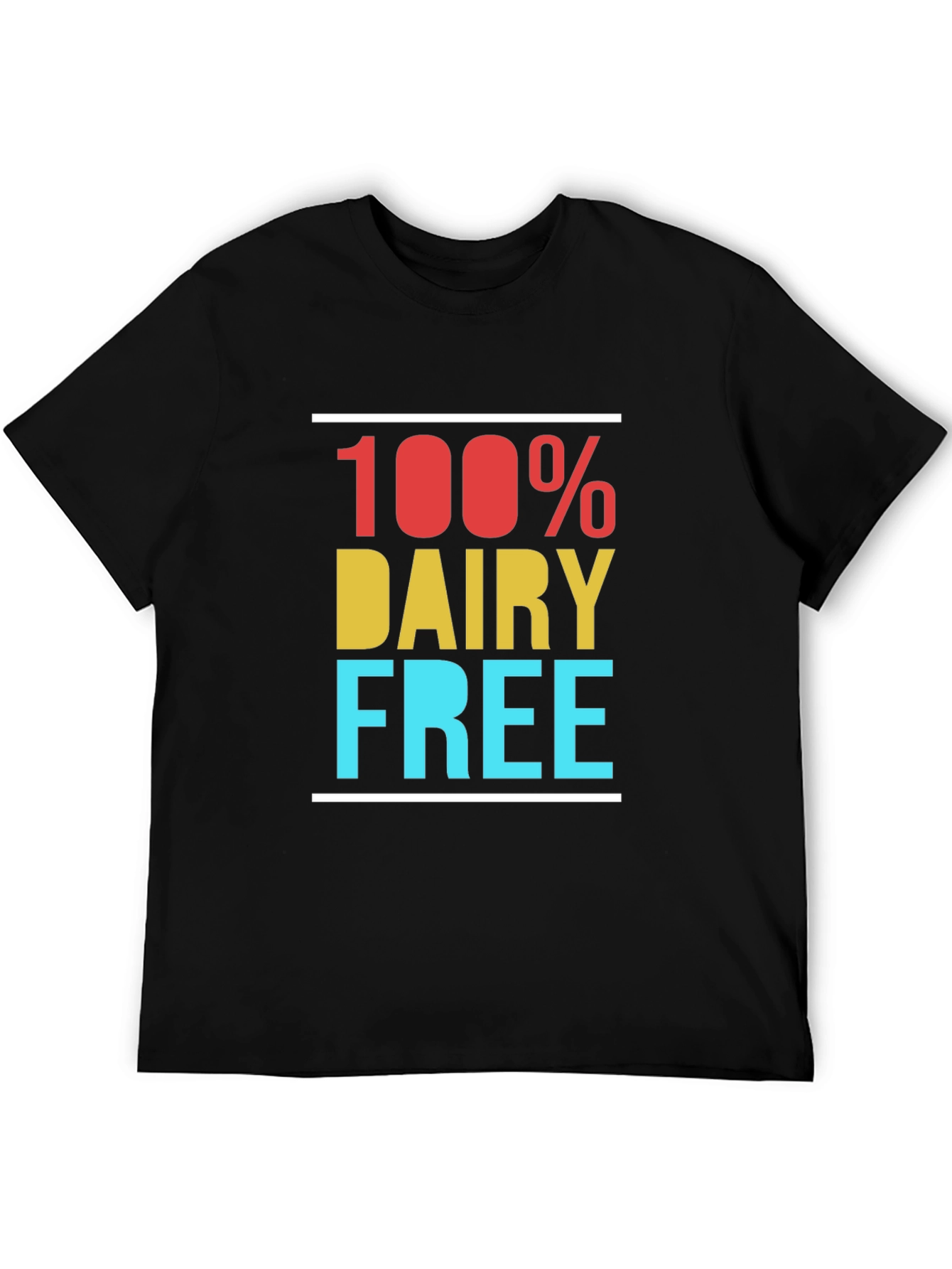 100% Dairy Free T-Shirt Black