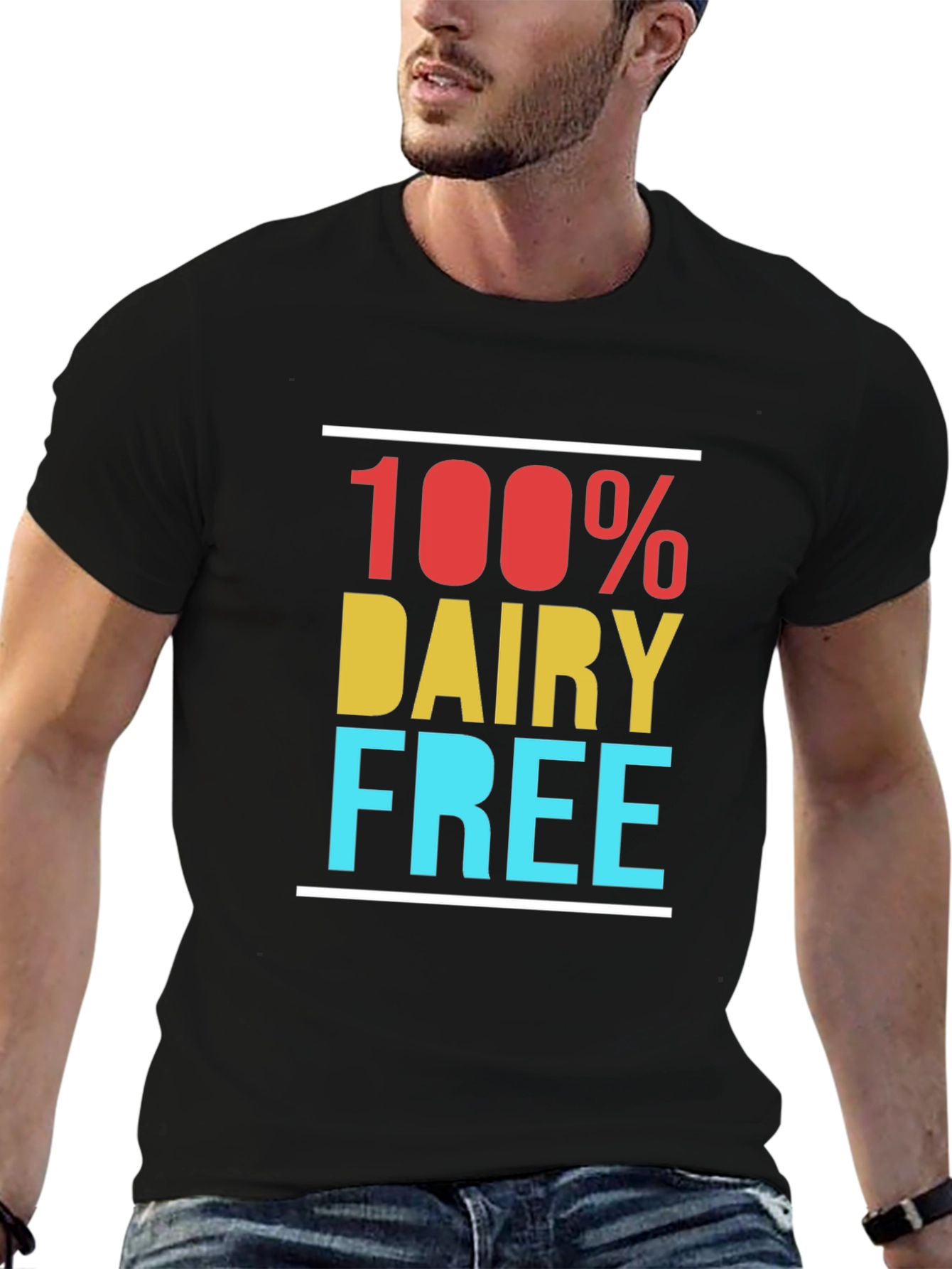 100% Dairy Free T-Shirt Black