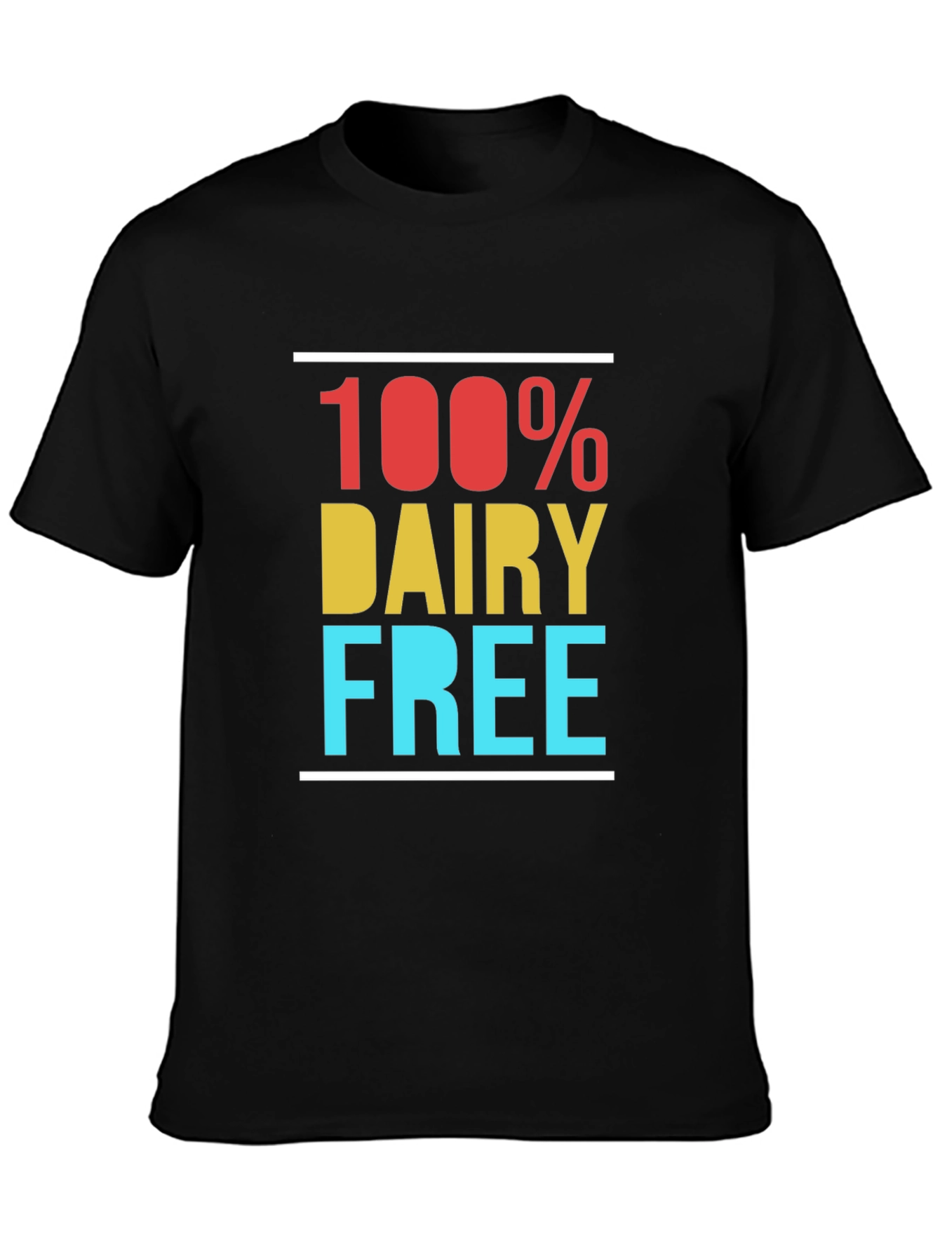 100% Dairy Free T-Shirt Black
