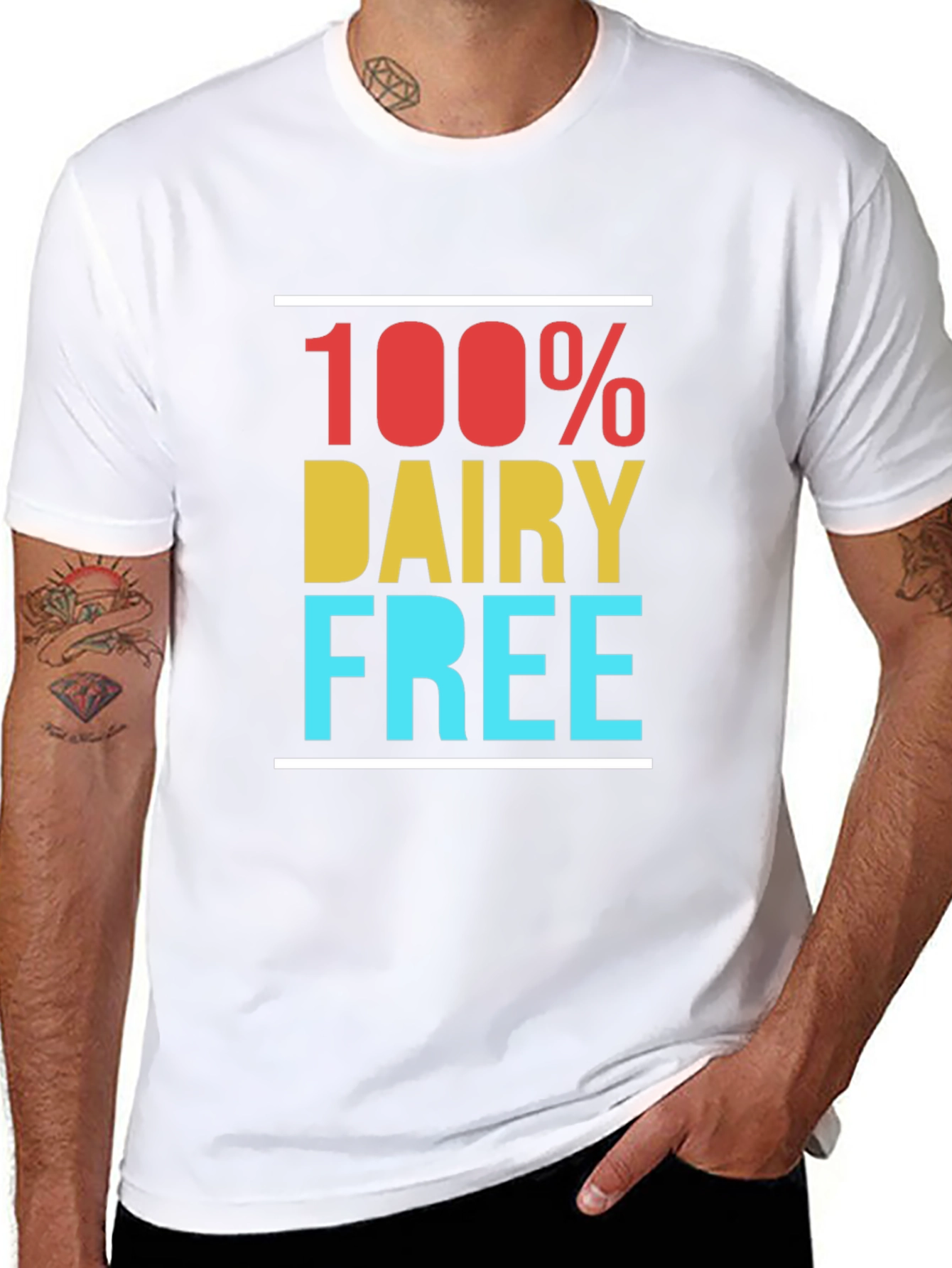 100% Dairy Free T-Shirt Black