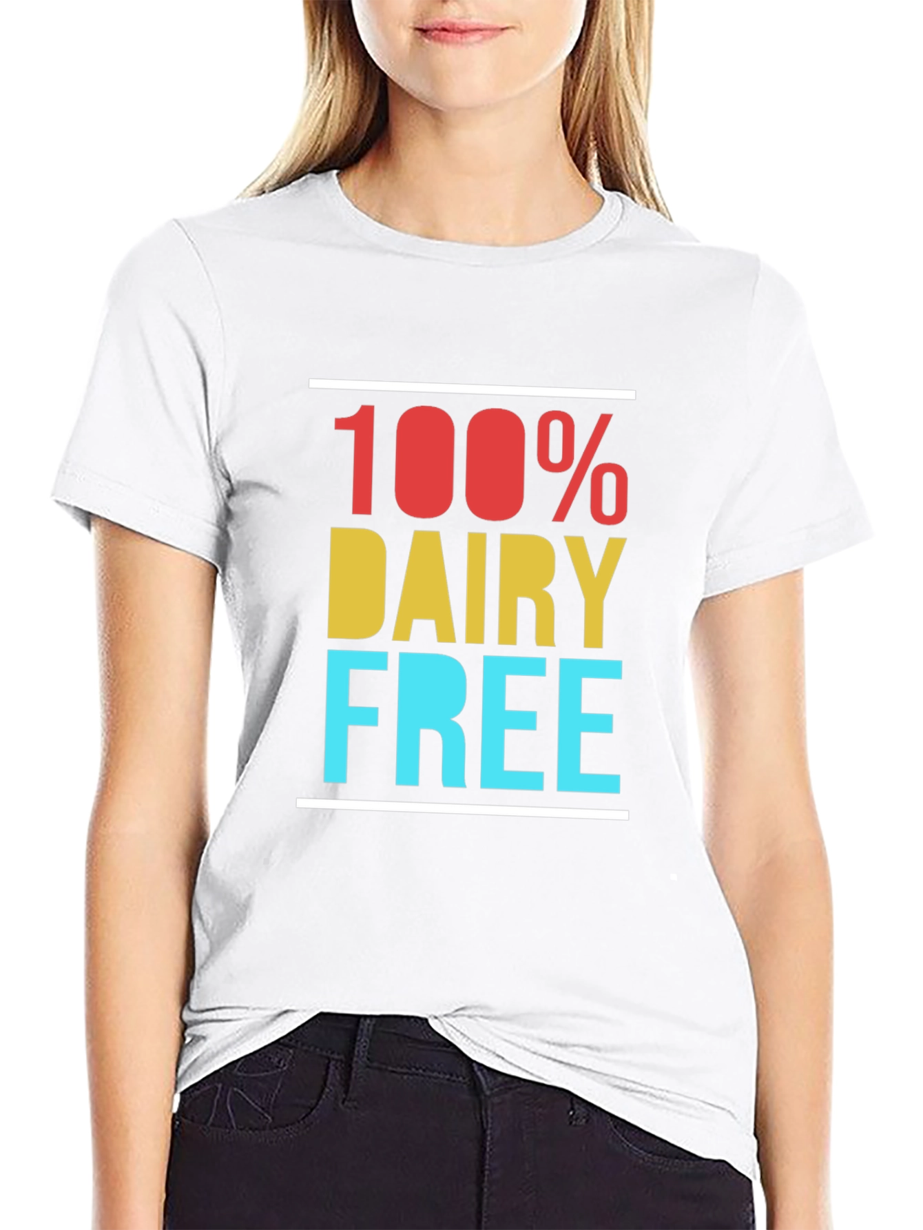 100% Dairy Free T-Shirt Black