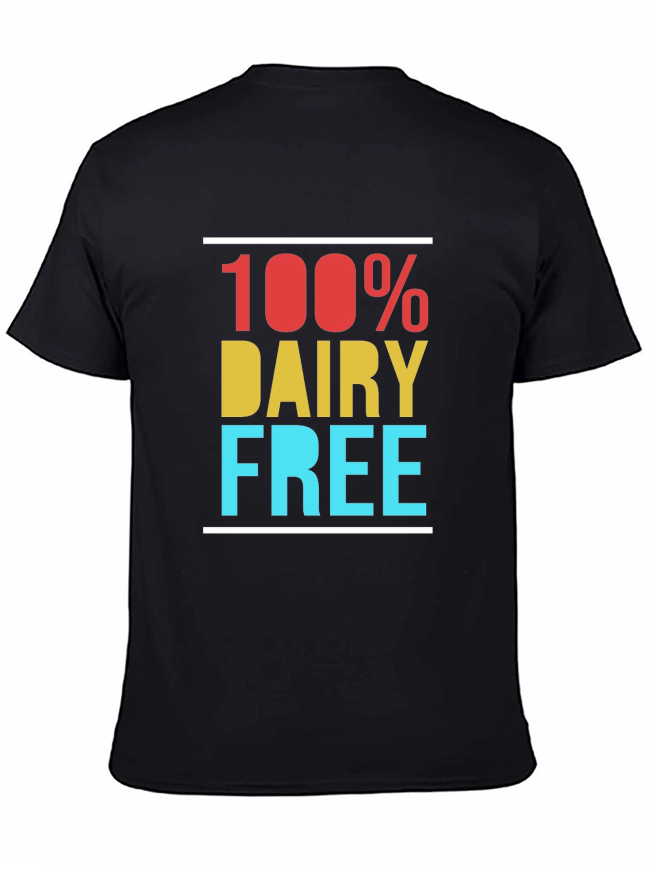 100% Dairy Free T-Shirt Black