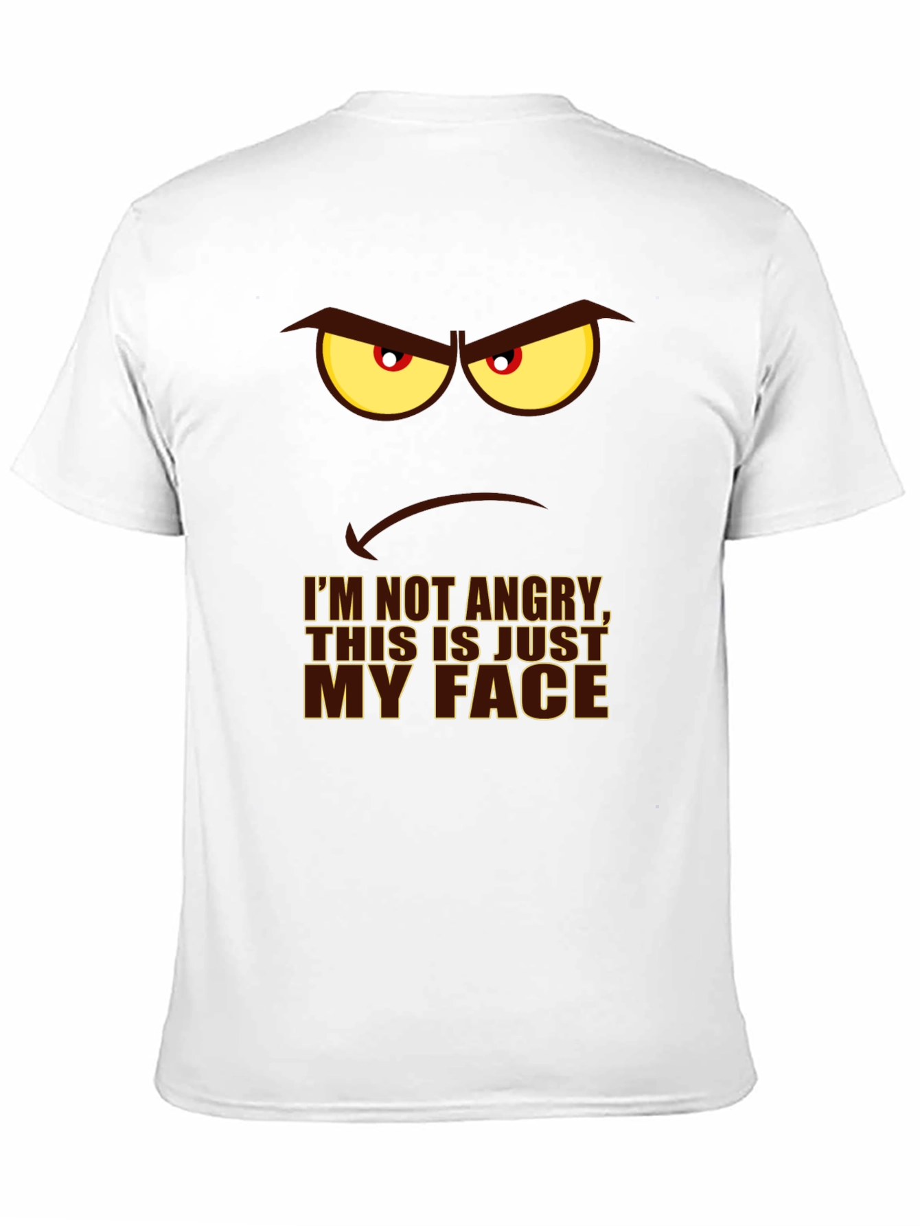 Angry Face Graphic Print T-Shirt