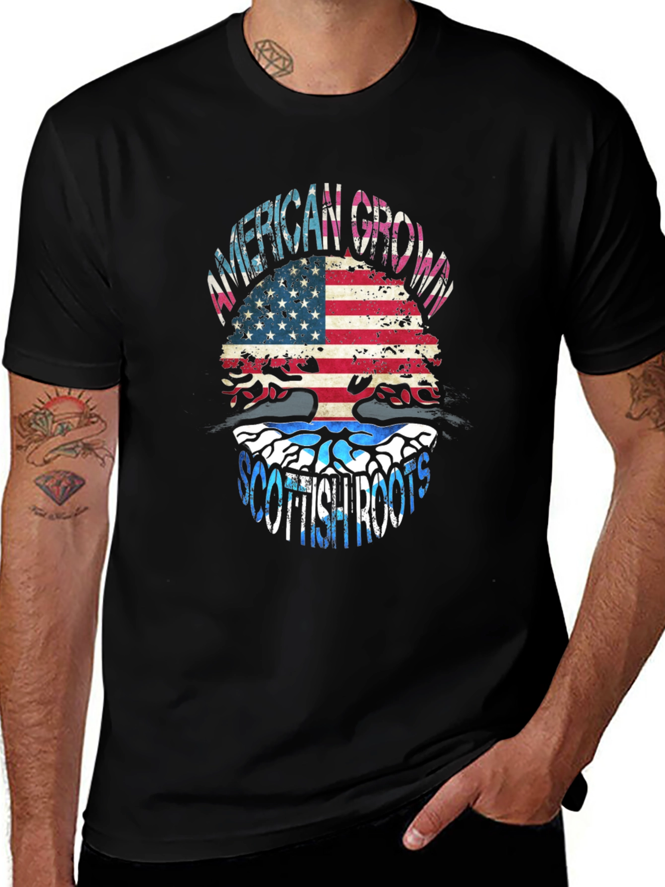American Grown Scottish Roots Graphic Tee