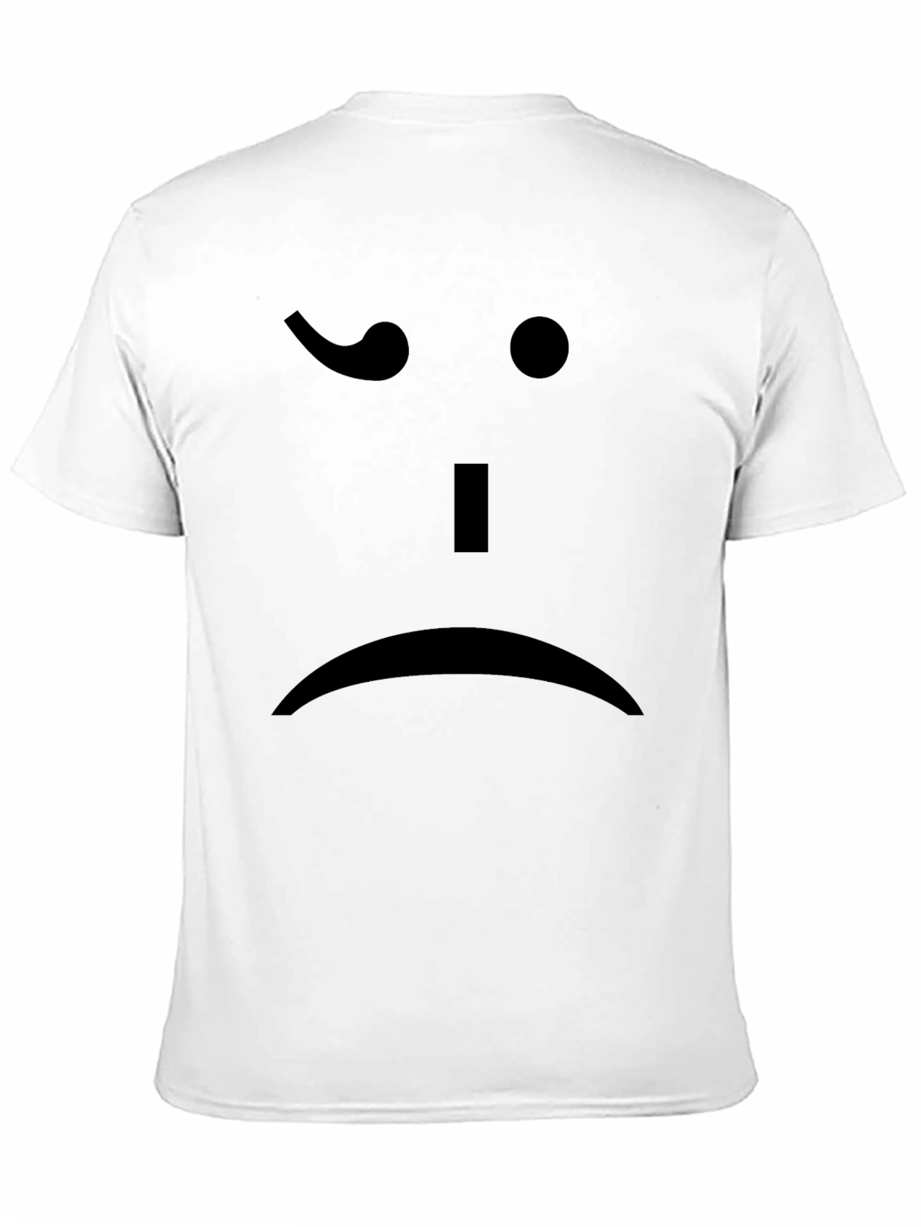 Sad Face Graphic Tee - Unisex Black T-Shirt