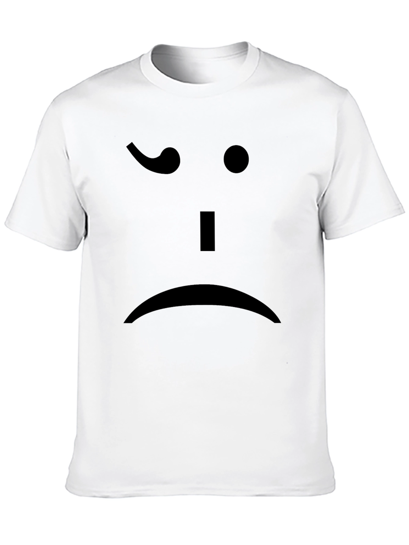 Sad Face Graphic Tee - Unisex Black T-Shirt