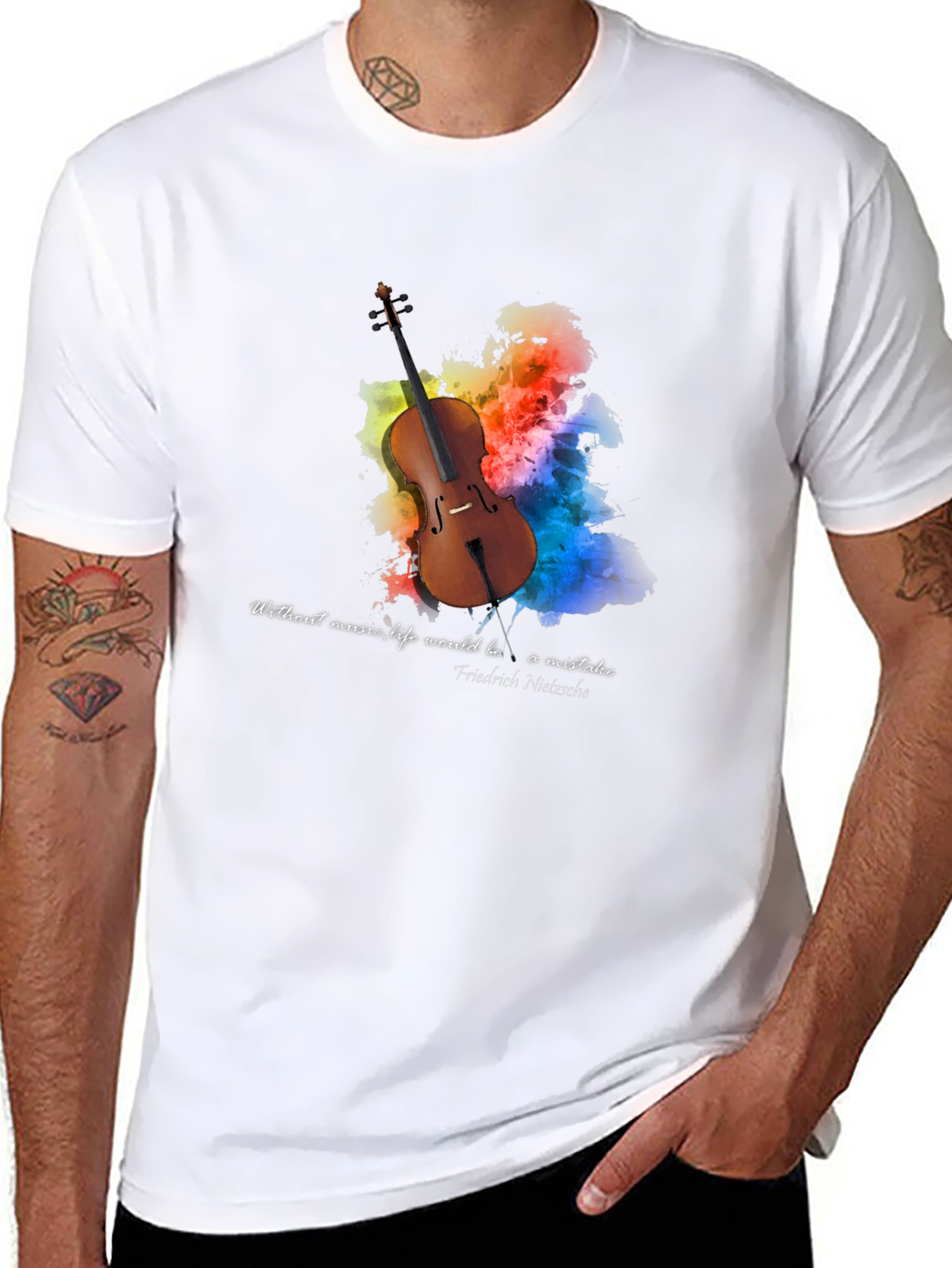 Musical Philosophy T-Shirt - Cello Design
