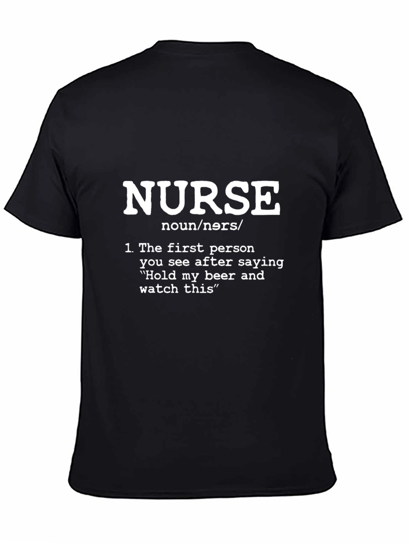Funny Nurse Definition Black T-Shirt