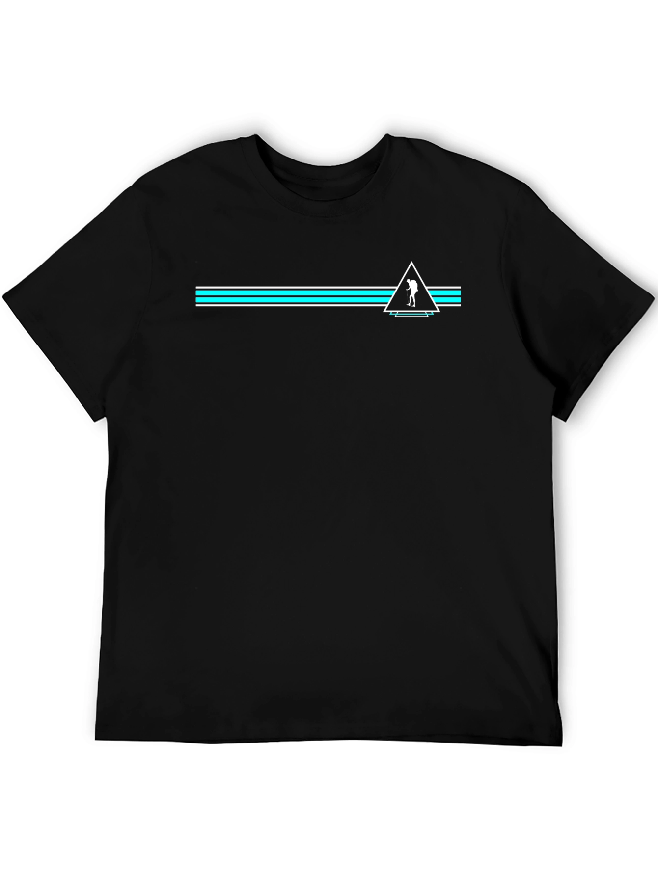 Mens Black Graphic Tee - Adventure Awaits