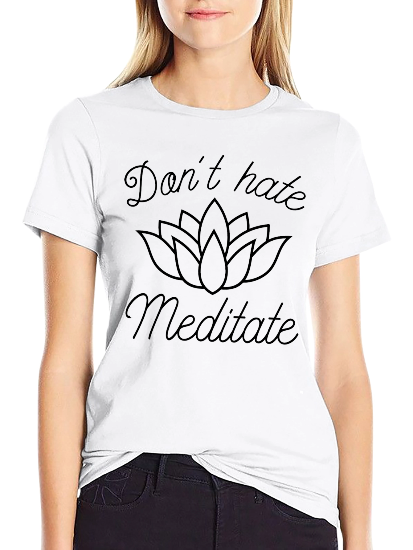 Dont Hate Meditate Graphic T-Shirt