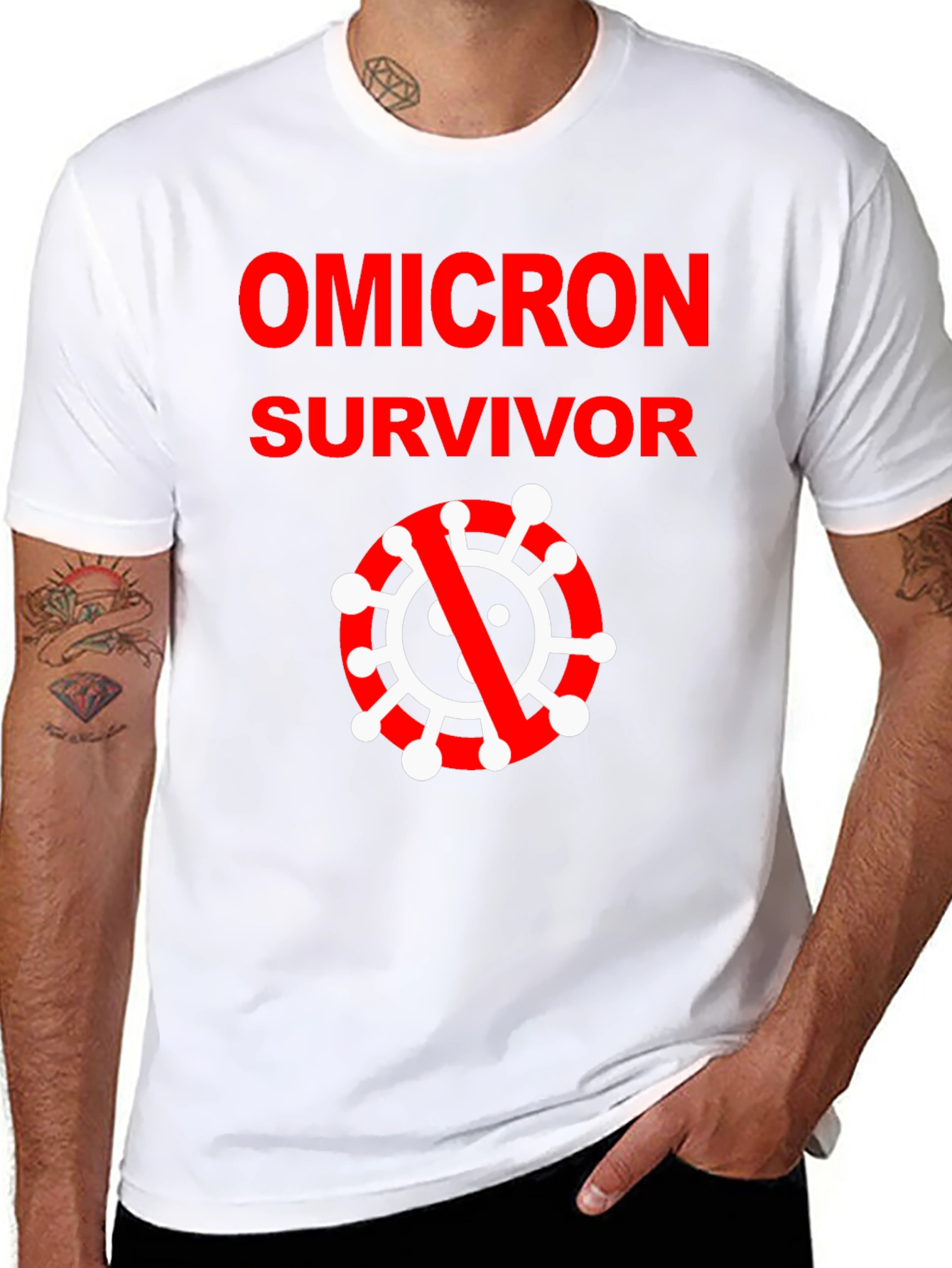 Omicron Survivor Black T-Shirt