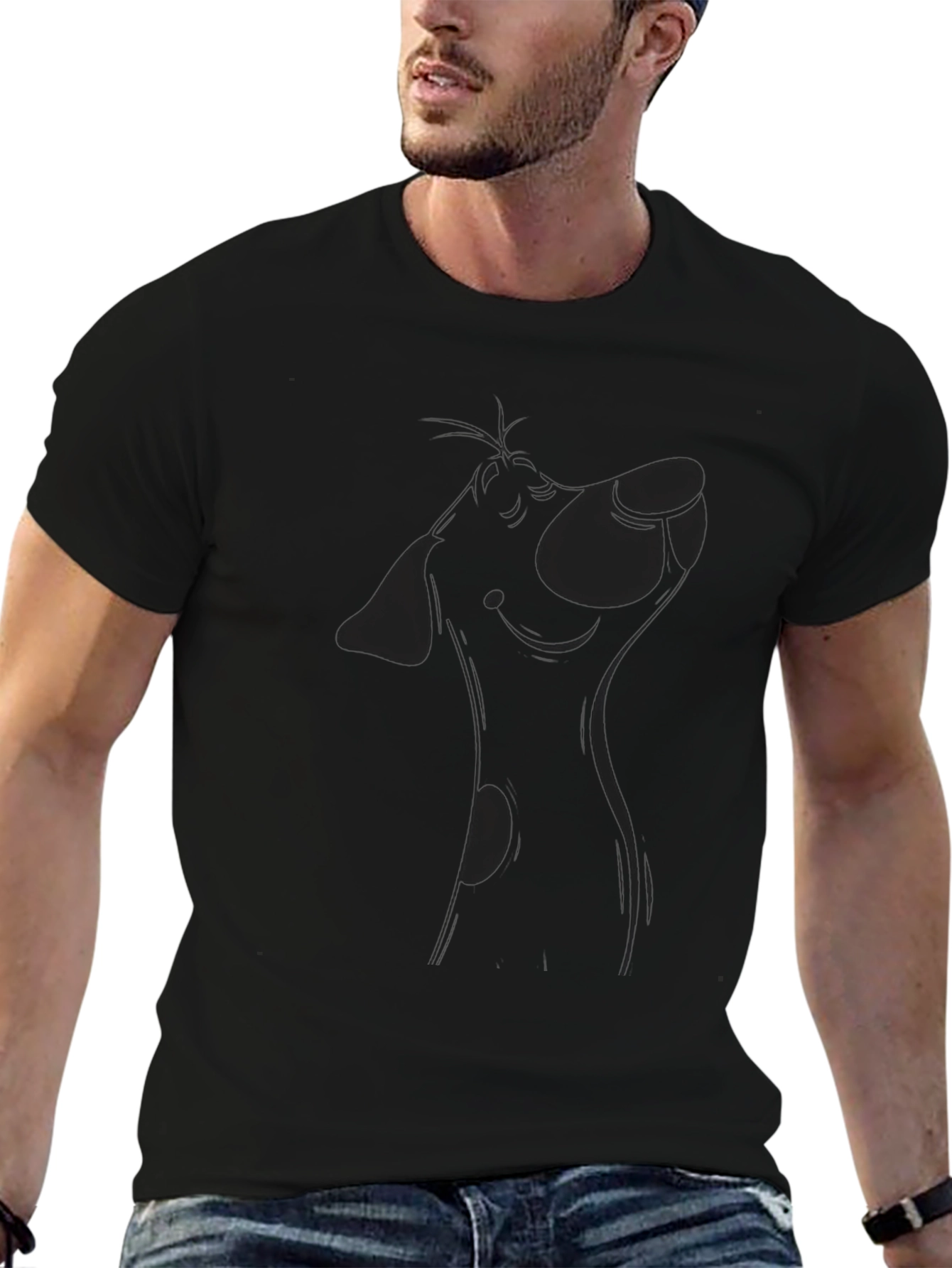 Black Dog Graphic Tee - Casual Comfort