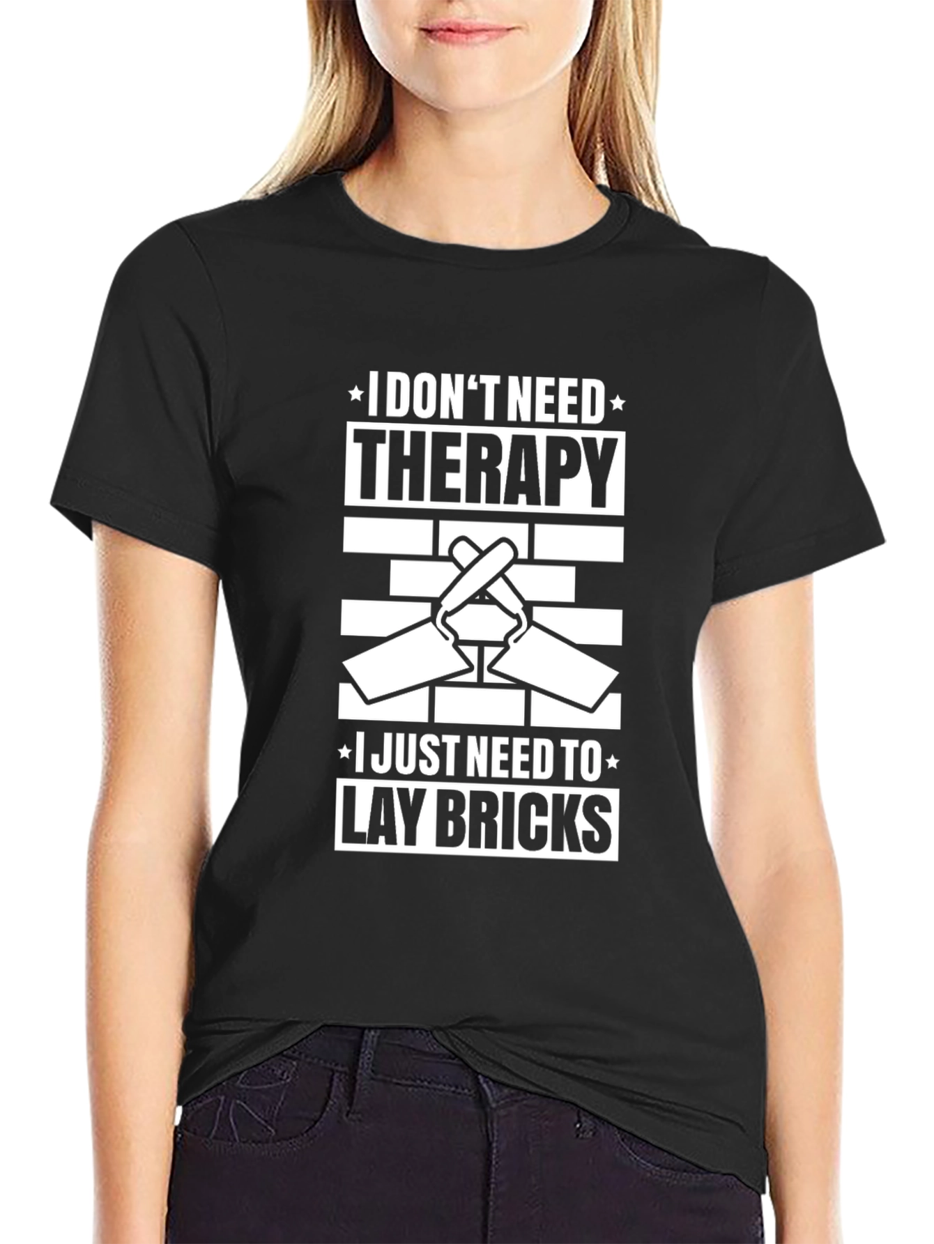 Brick Layer Therapy T-Shirt Funny Construction Worker Tee