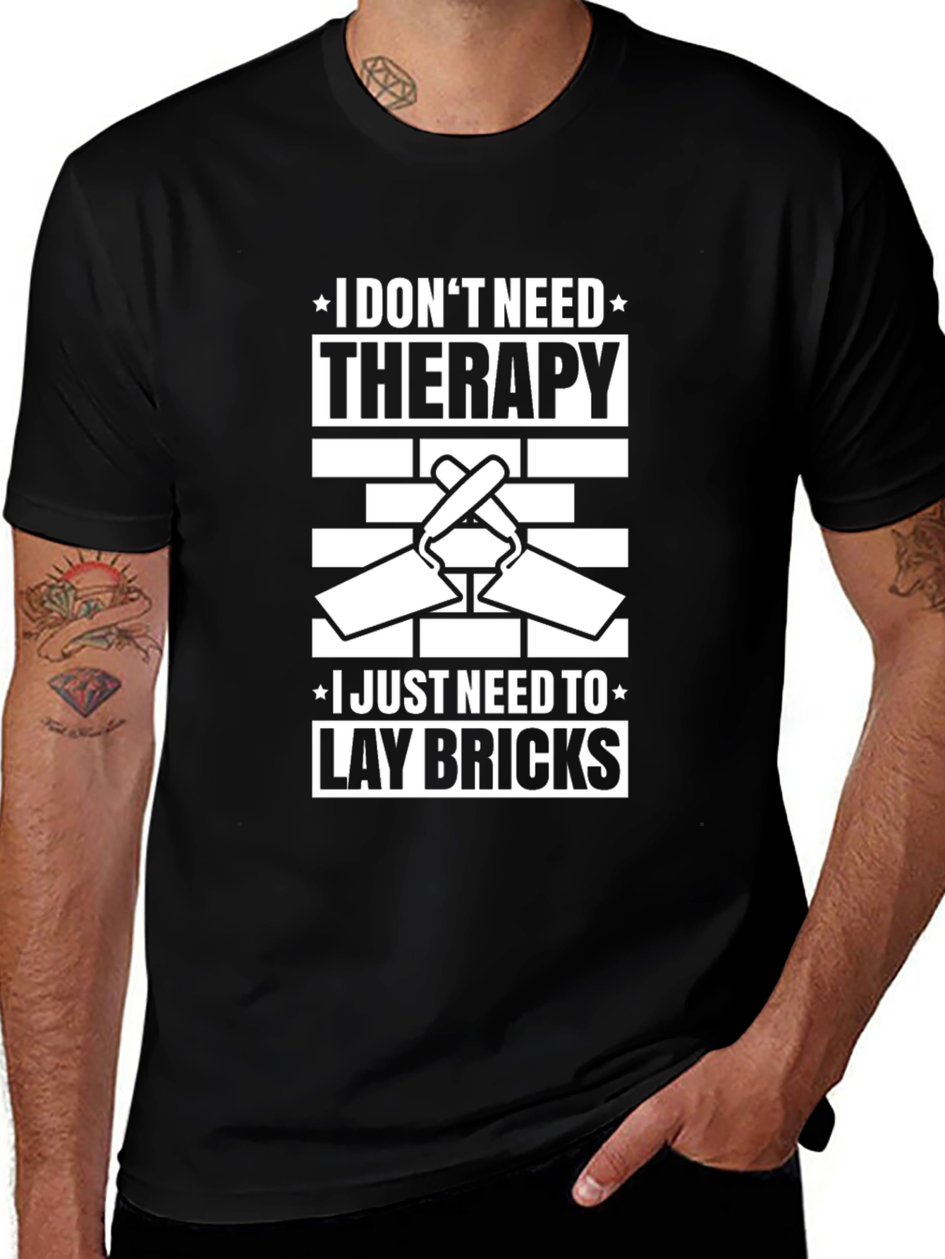 Brick Layer Therapy T-Shirt Funny Construction Worker Tee