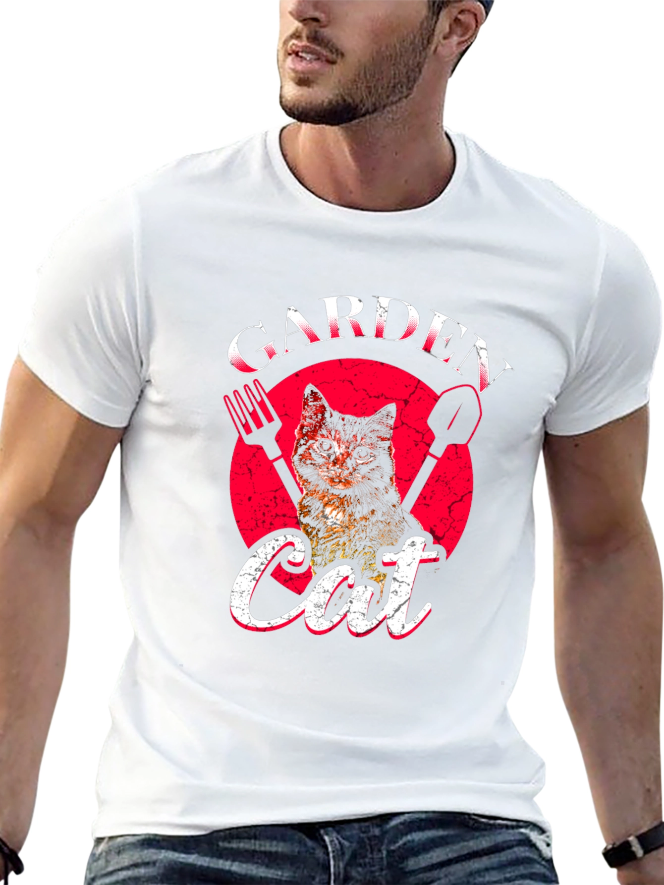 Garden Cat Graphic T-Shirt