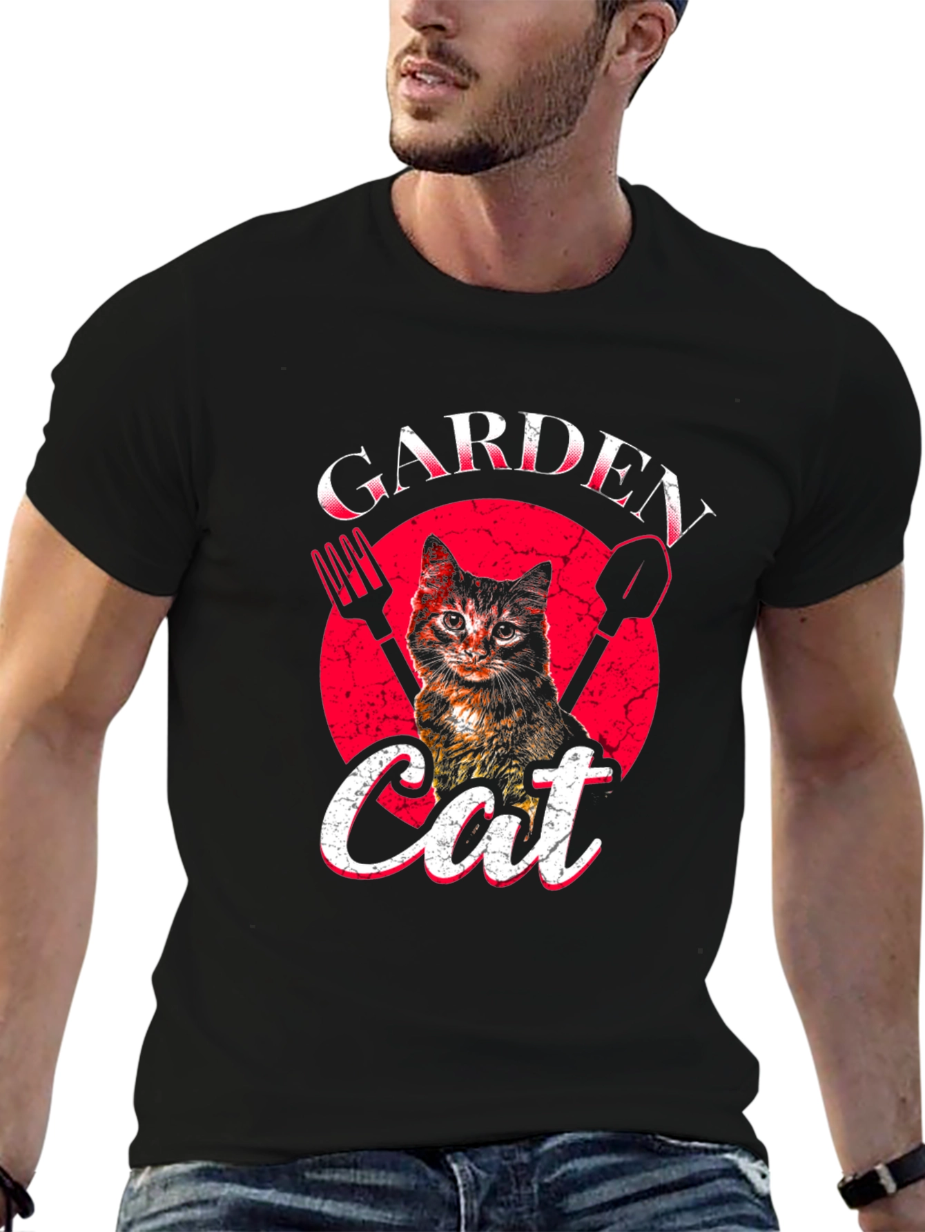 Garden Cat Graphic T-Shirt