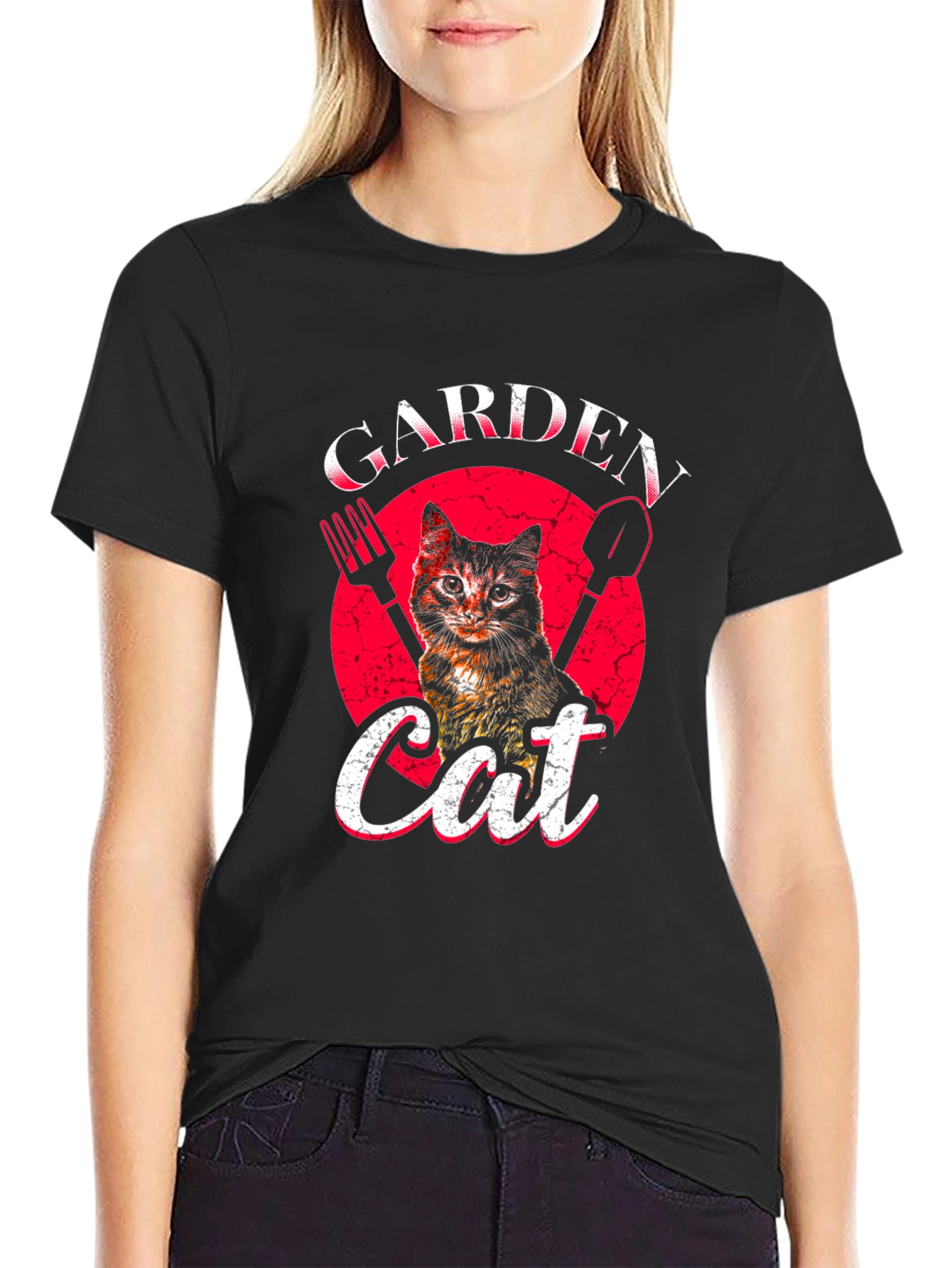 Garden Cat Graphic T-Shirt