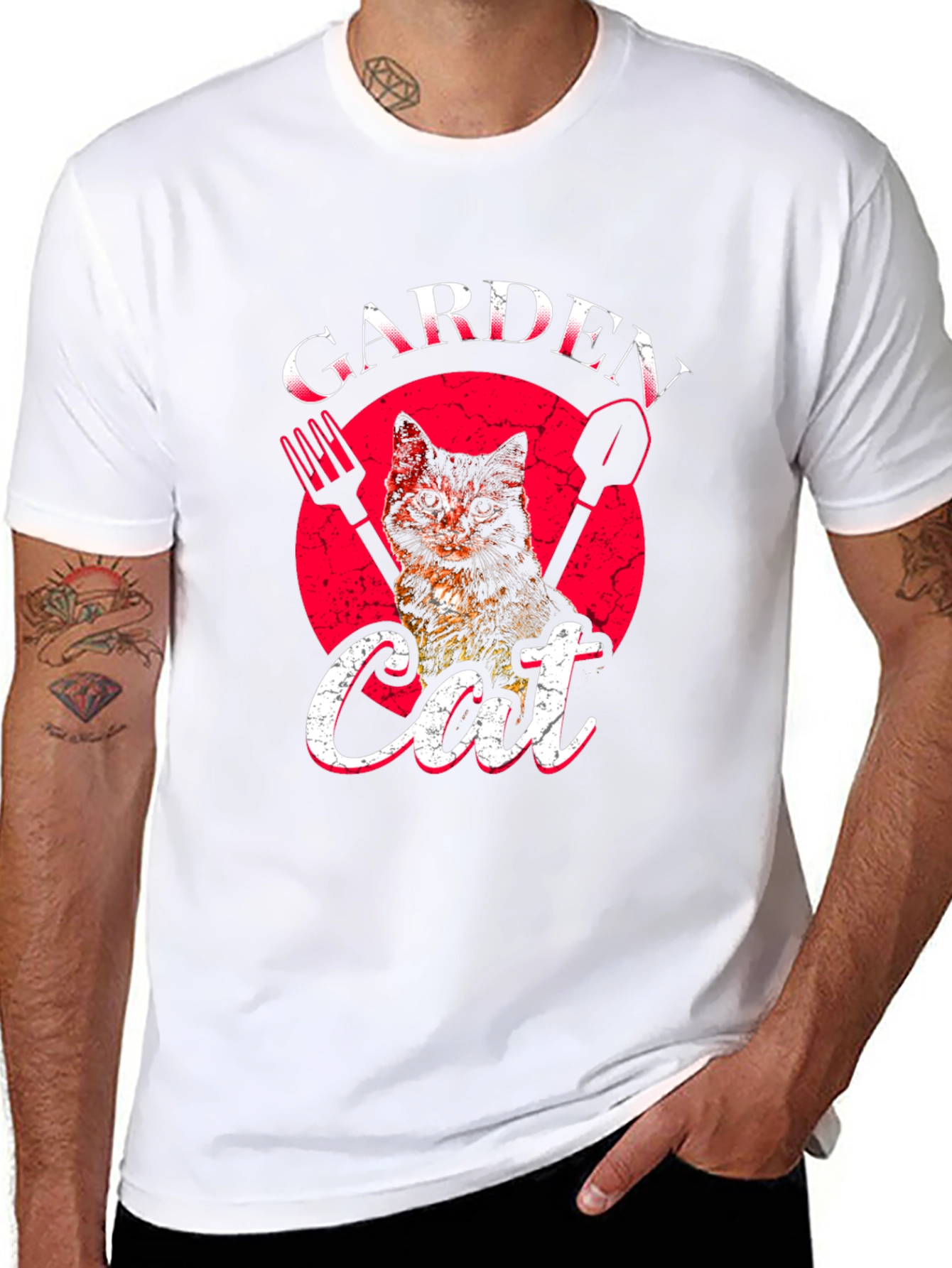 Garden Cat Graphic T-Shirt