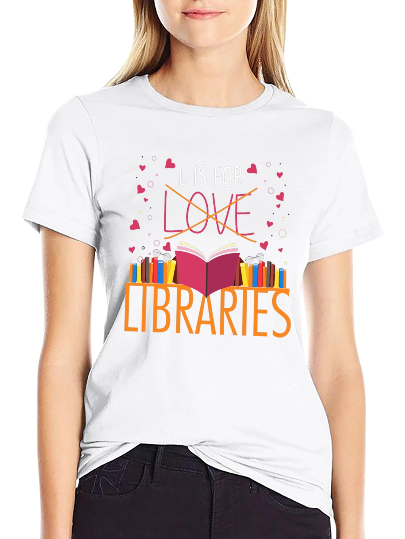 L is for Libraries T-Shirt Book Lover Gift