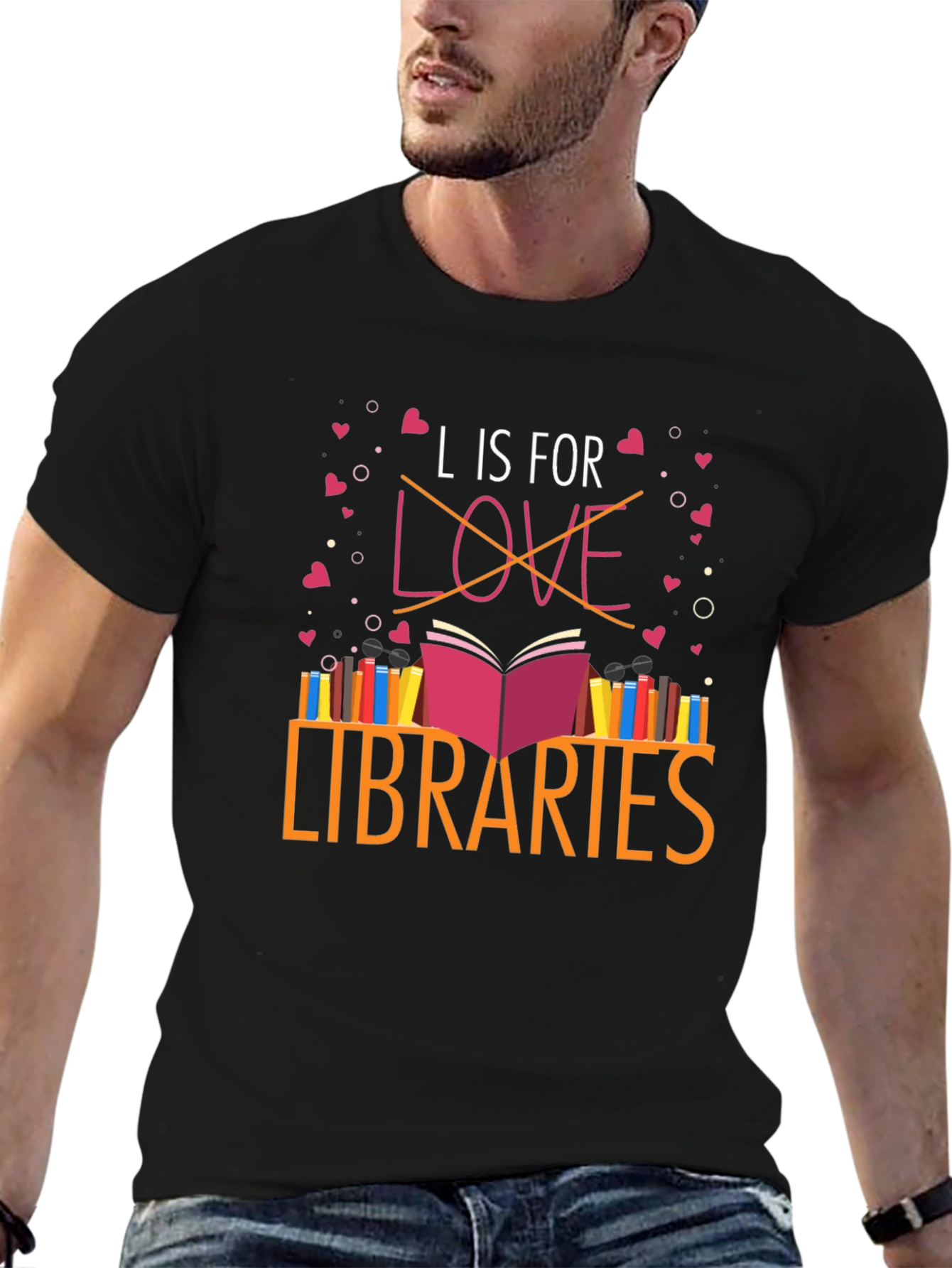 L is for Libraries T-Shirt Book Lover Gift