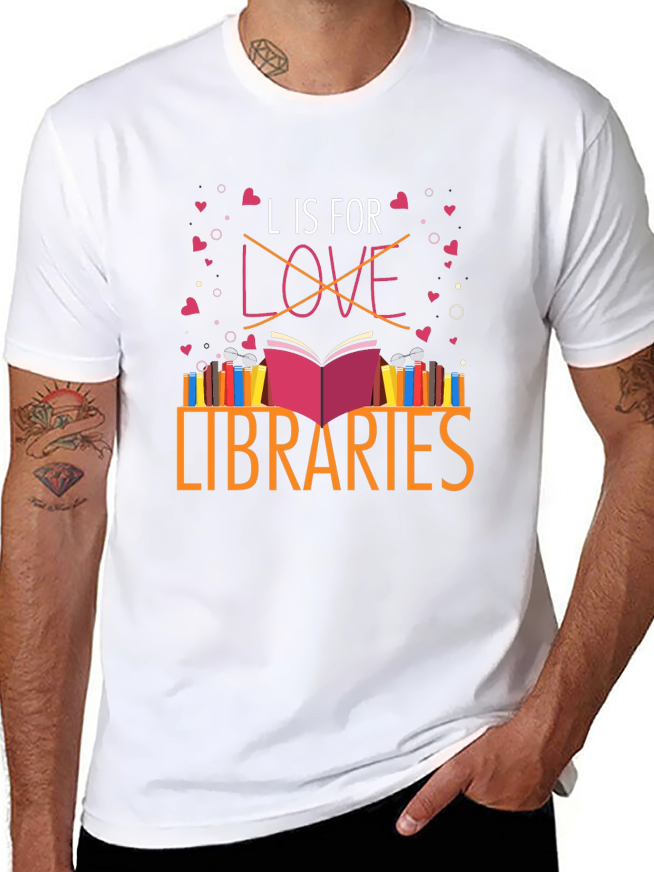 L is for Libraries T-Shirt Book Lover Gift