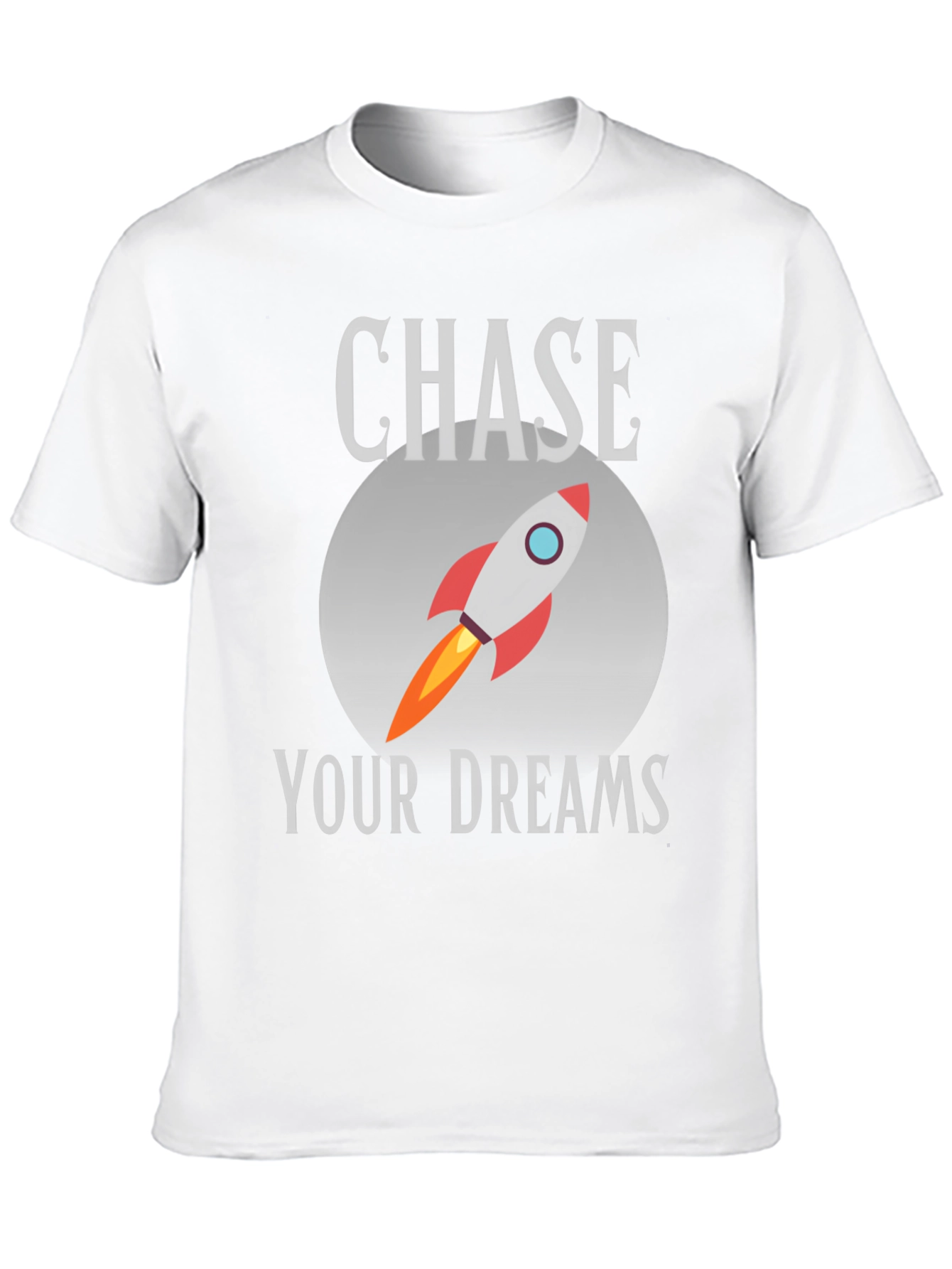 Chase Your Dreams Rocket T-Shirt - Motivational Graphic Tee