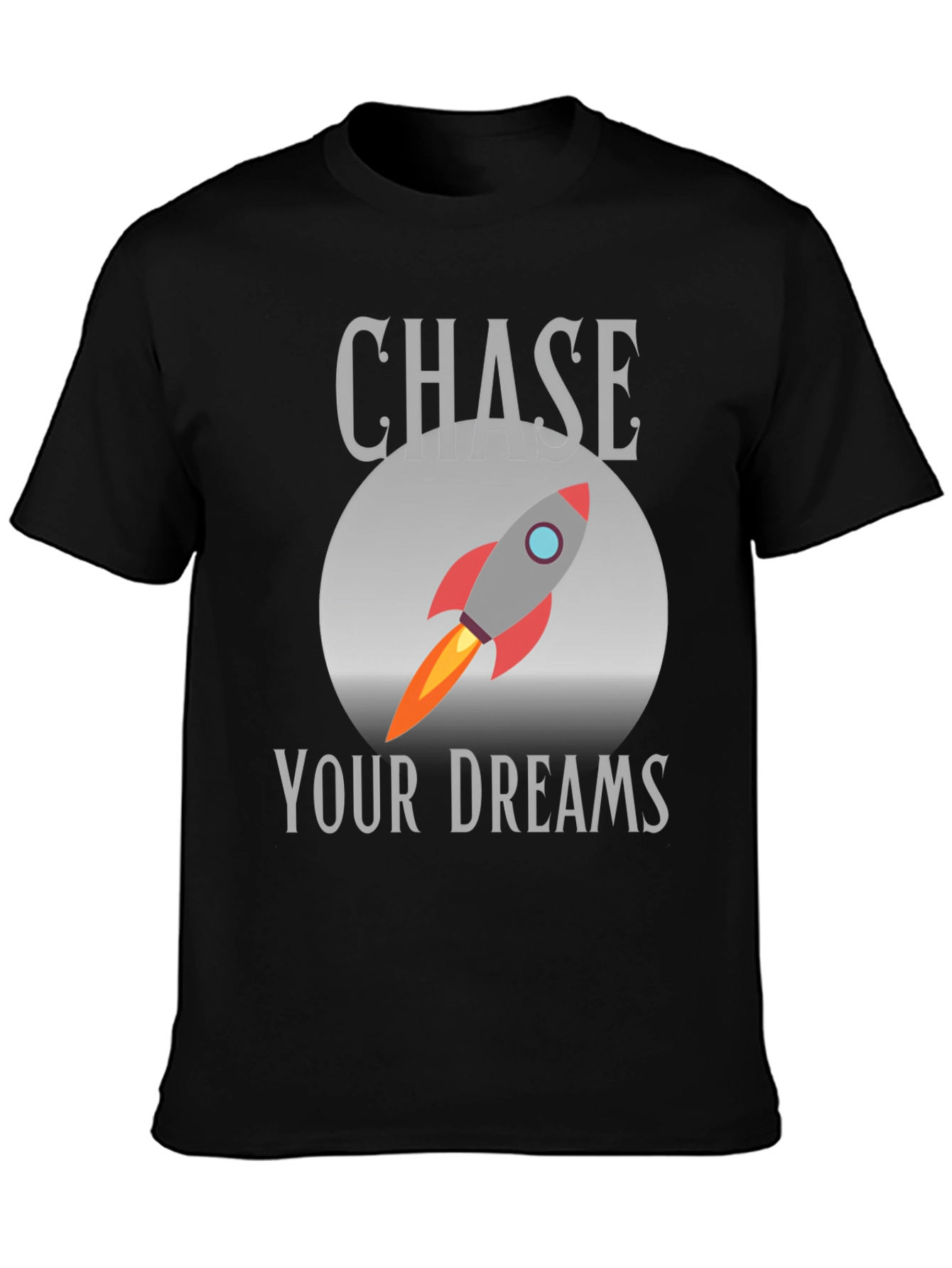 Chase Your Dreams Rocket T-Shirt - Motivational Graphic Tee