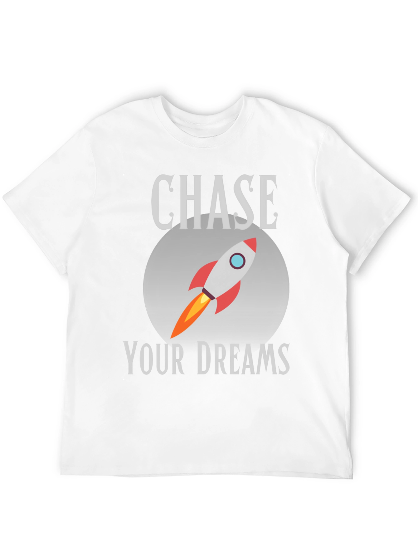 Chase Your Dreams Rocket T-Shirt - Motivational Graphic Tee