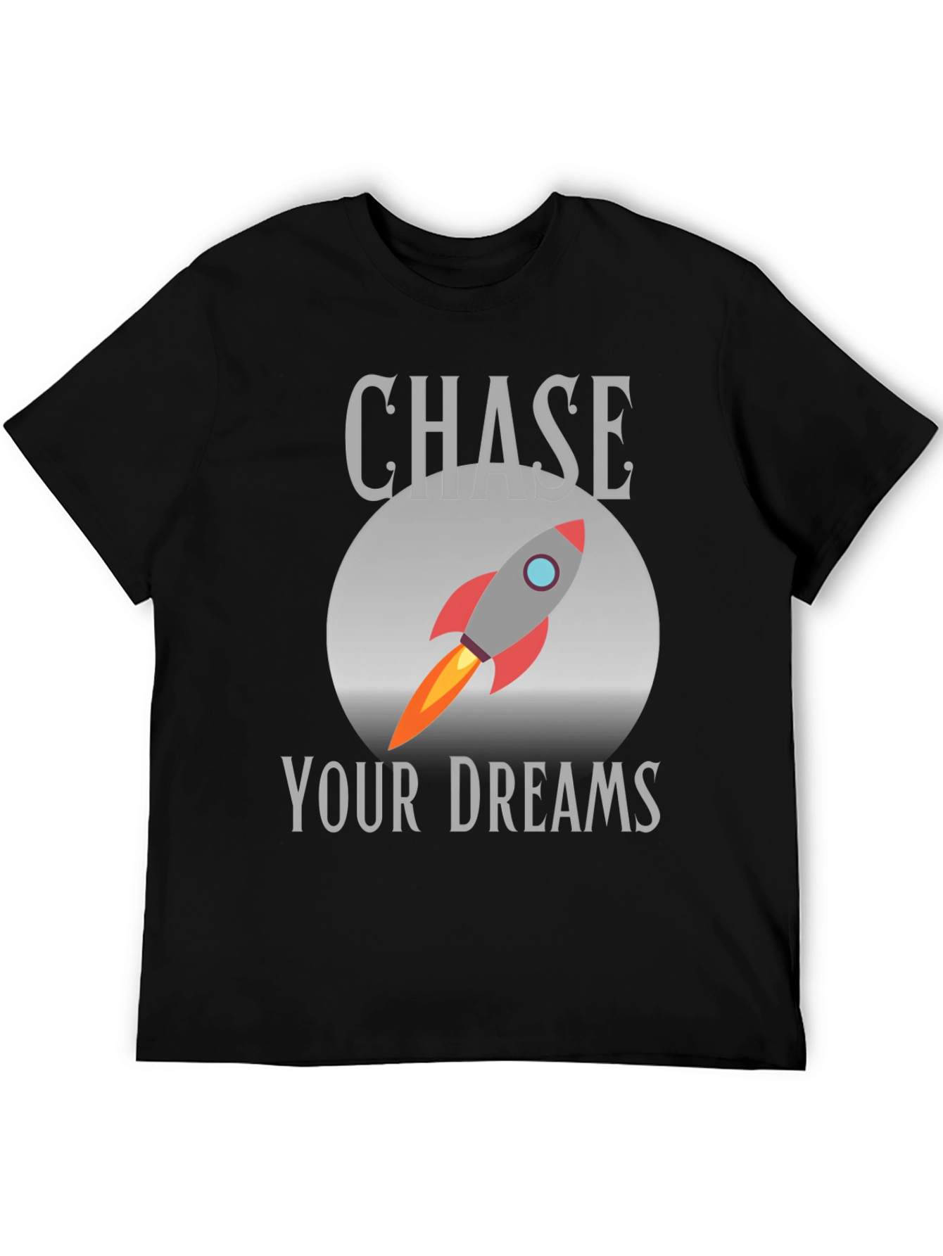 Chase Your Dreams Rocket T-Shirt - Motivational Graphic Tee