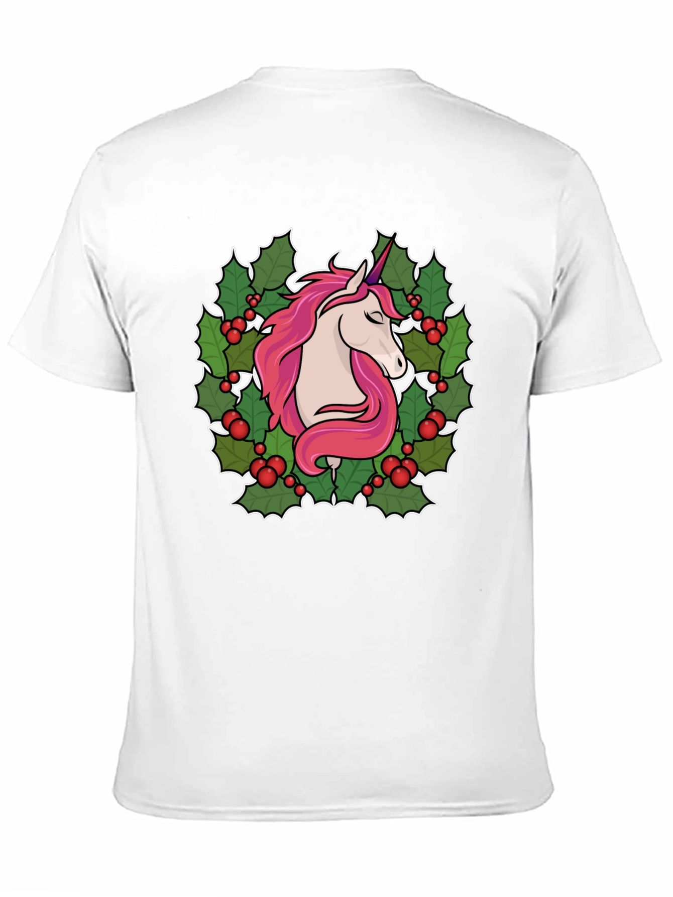 Unicorn Christmas Wreath Graphic Tee