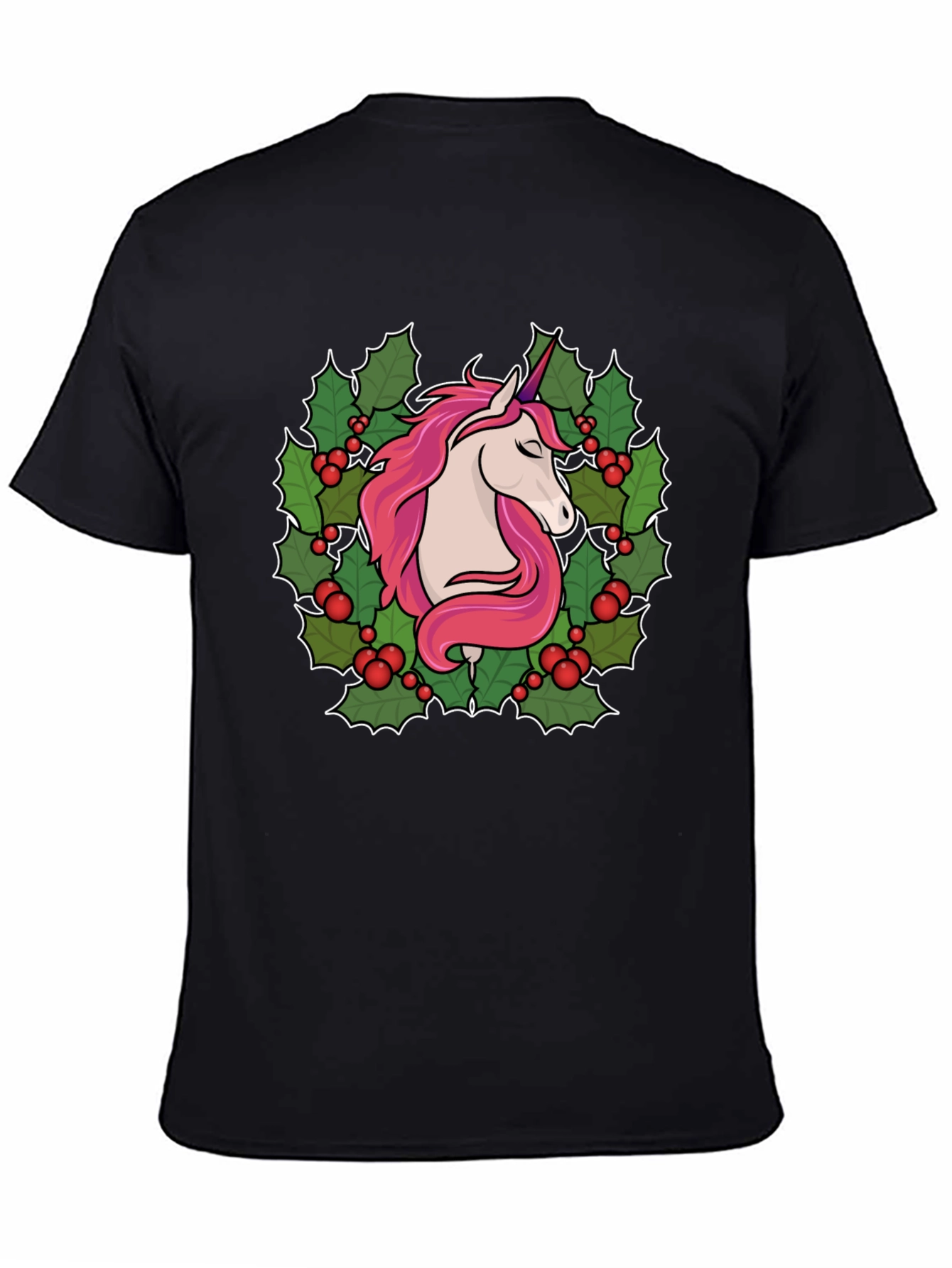 Unicorn Christmas Wreath Graphic Tee