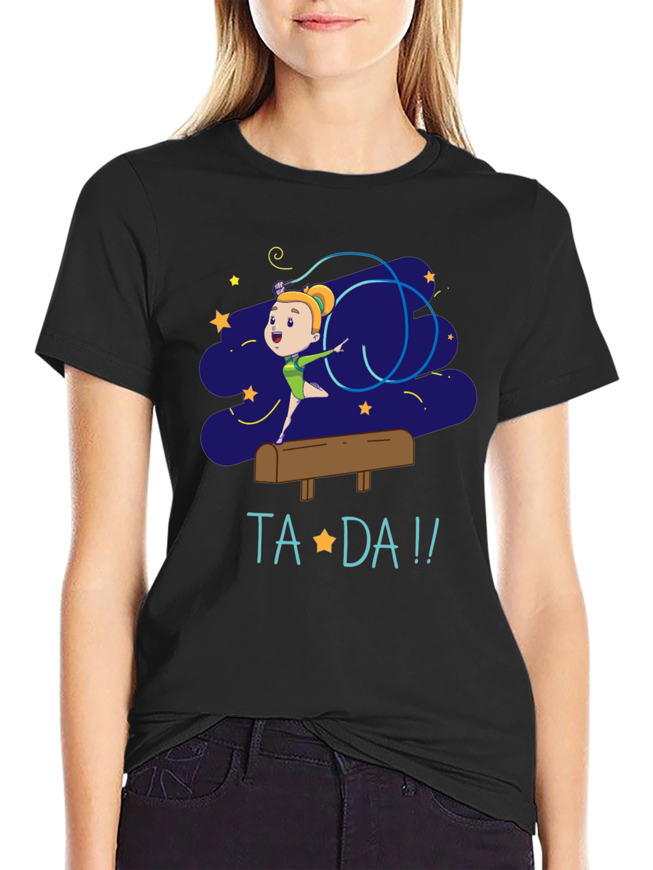 Gymnast Girl Ta-Da! Graphic Tee