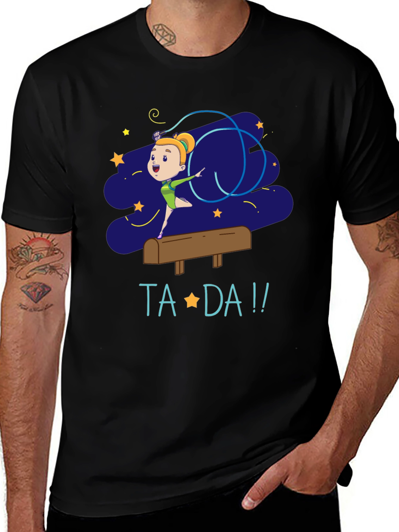 Gymnast Girl Ta-Da! Graphic Tee