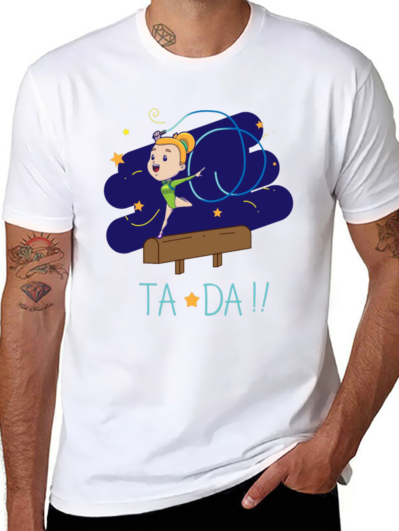 Gymnast Girl Ta-Da! Graphic Tee