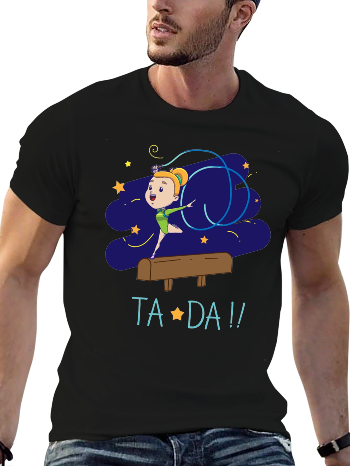 Gymnast Girl Ta-Da! Graphic Tee