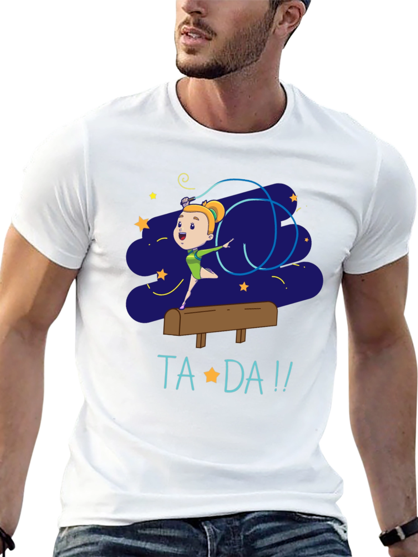 Gymnast Girl Ta-Da! Graphic Tee