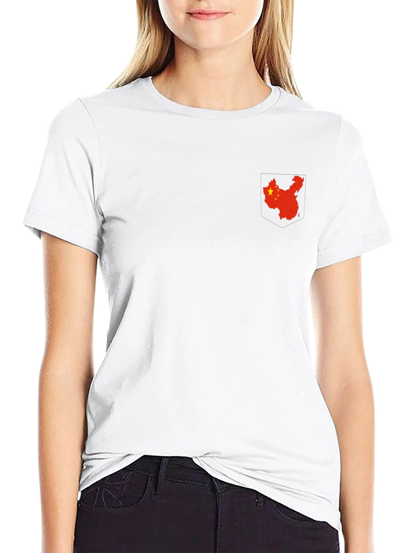 China Flag Graphic Black T-Shirt