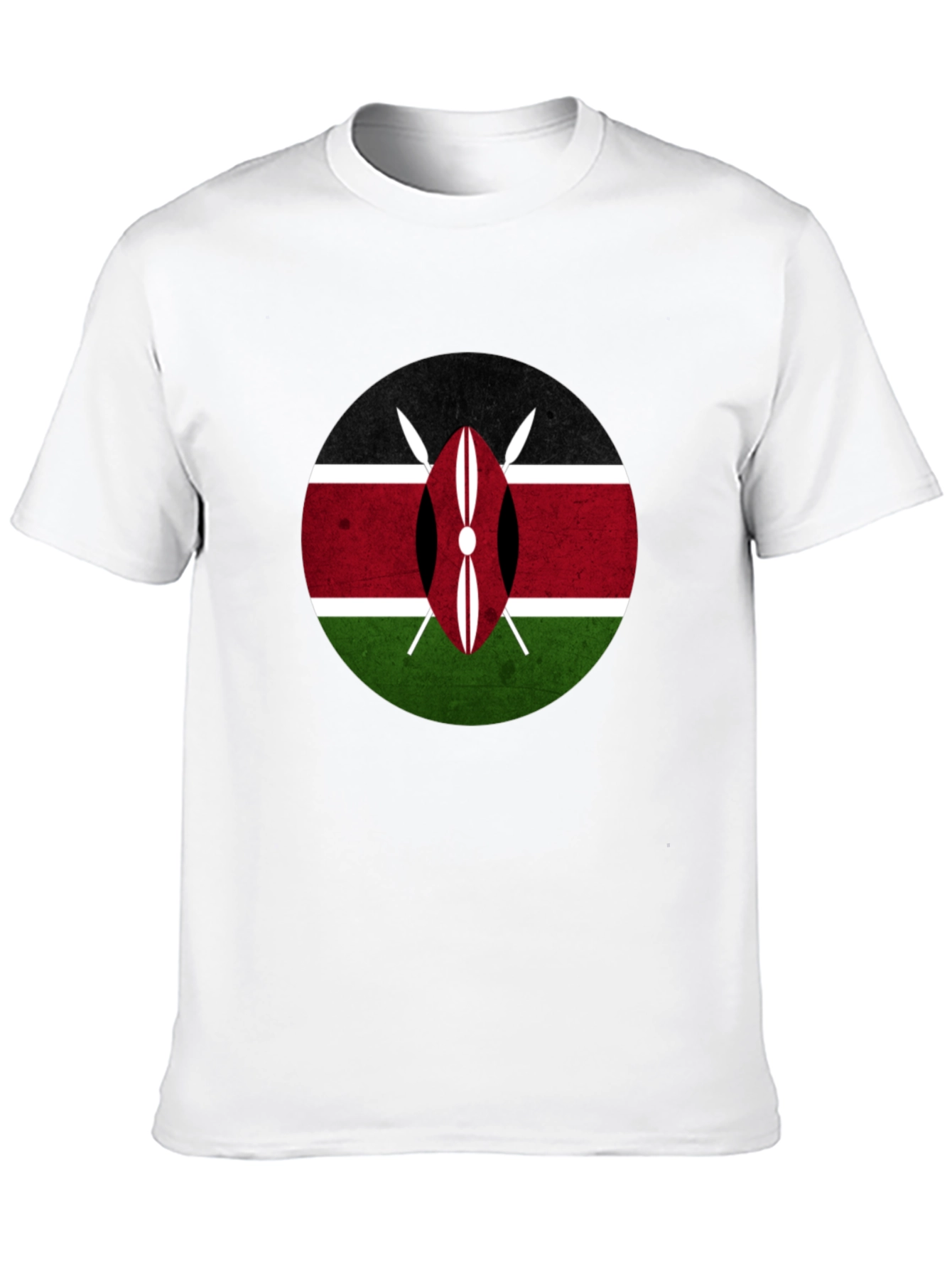 Kenyan Flag T-Shirt - Black Cotton Tee