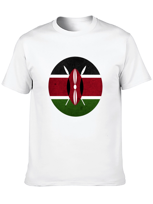 Kenyan Flag T-Shirt - Black Cotton Tee
