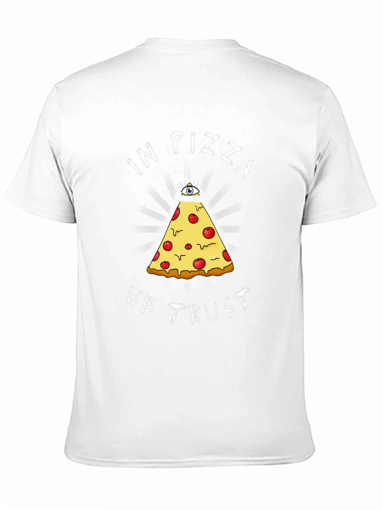 In Pizza We Trust Graphic Tee - Black
