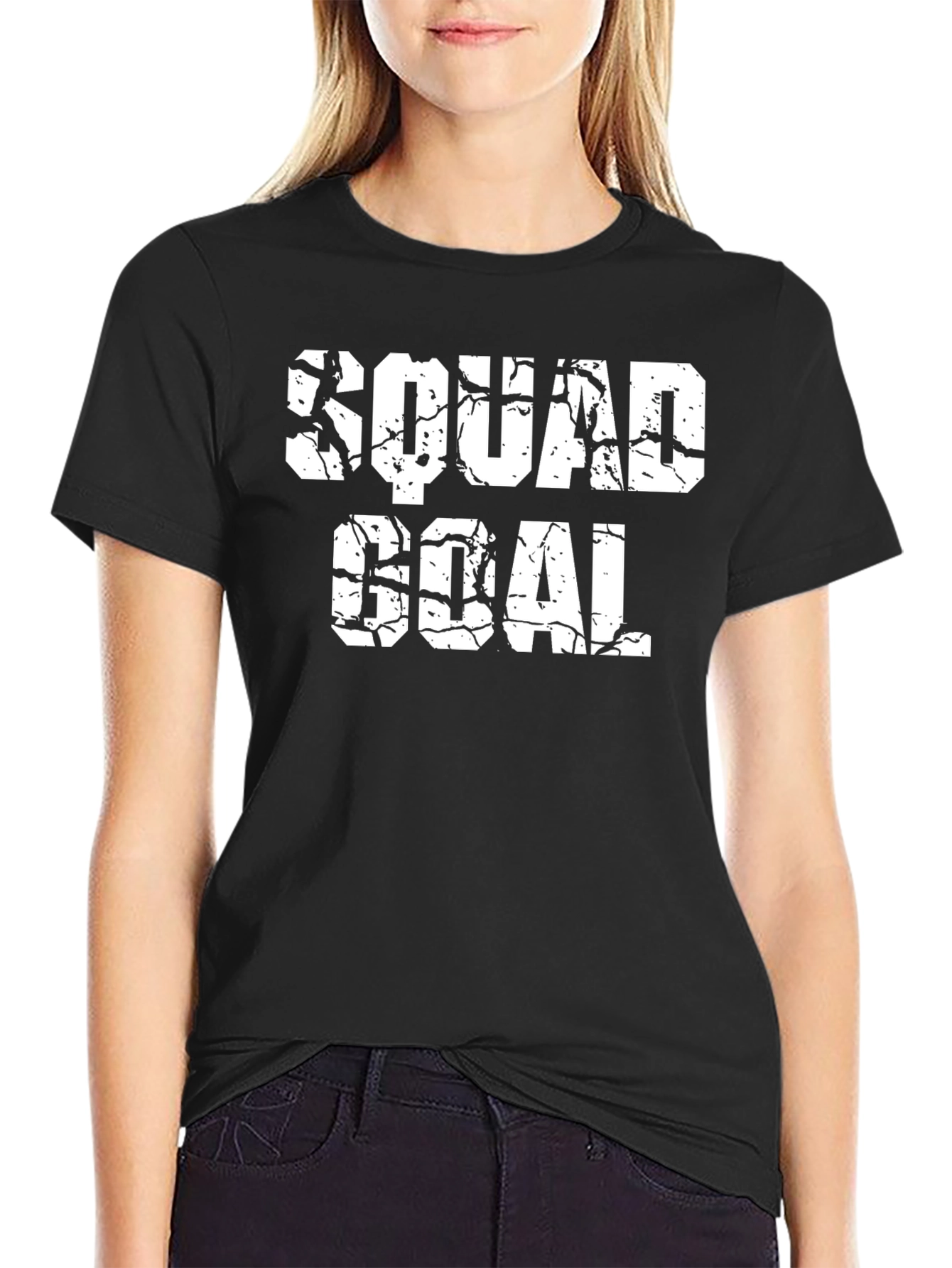 Squad Goal Graphic T-Shirt - Black
