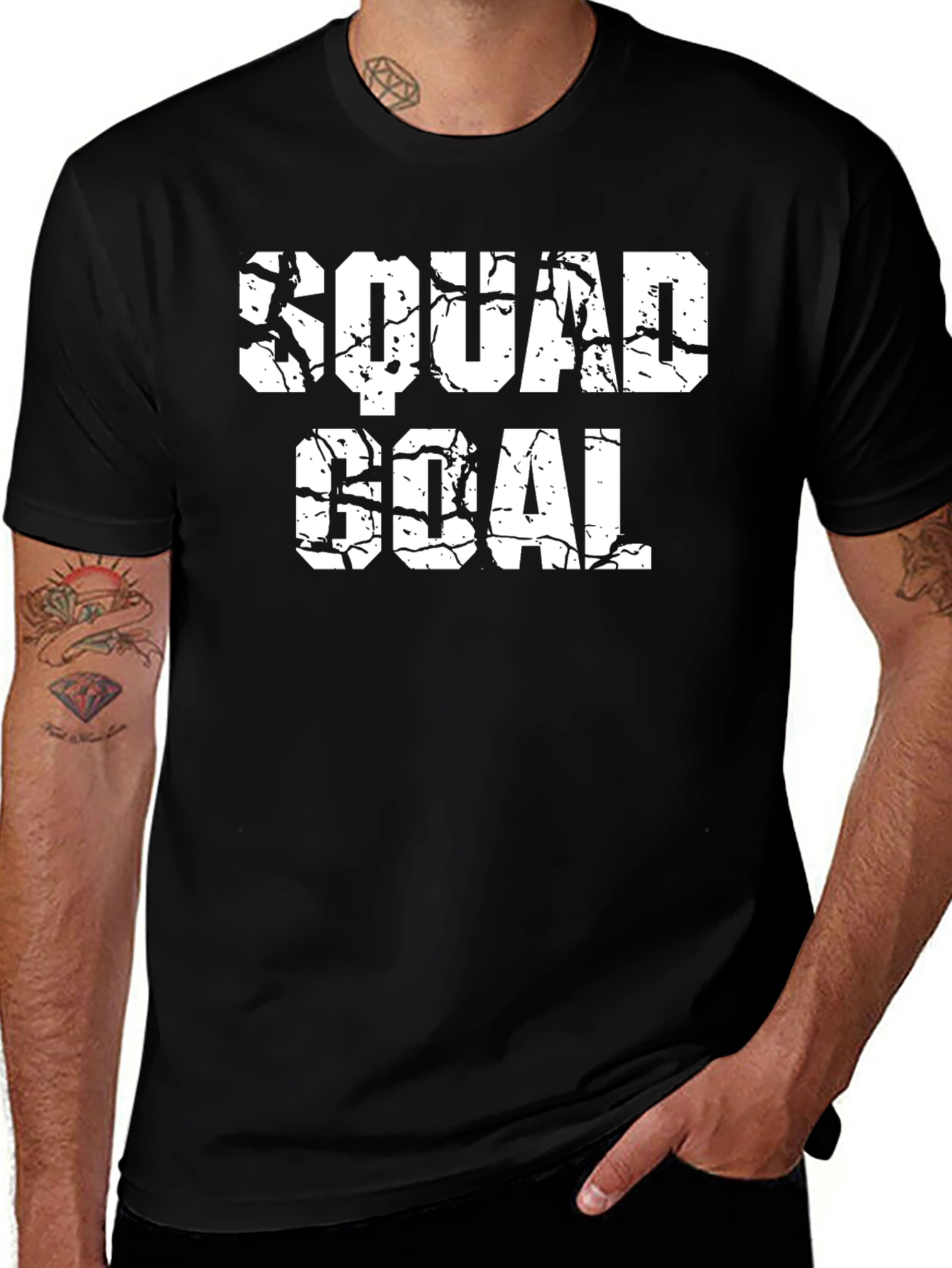Squad Goal Graphic T-Shirt - Black