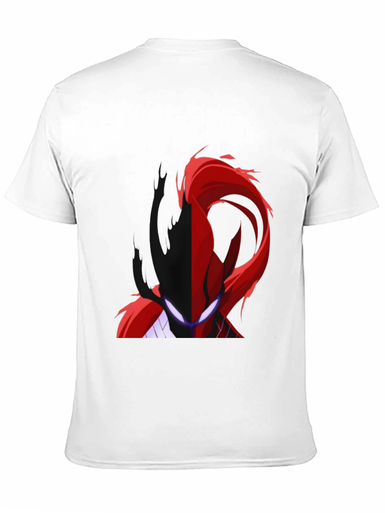 Split Face Graphic Print Black T-Shirt
