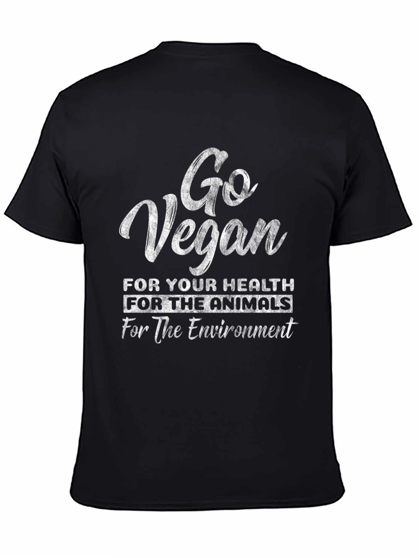 Go Vegan T-Shirt - Health Animals Environment