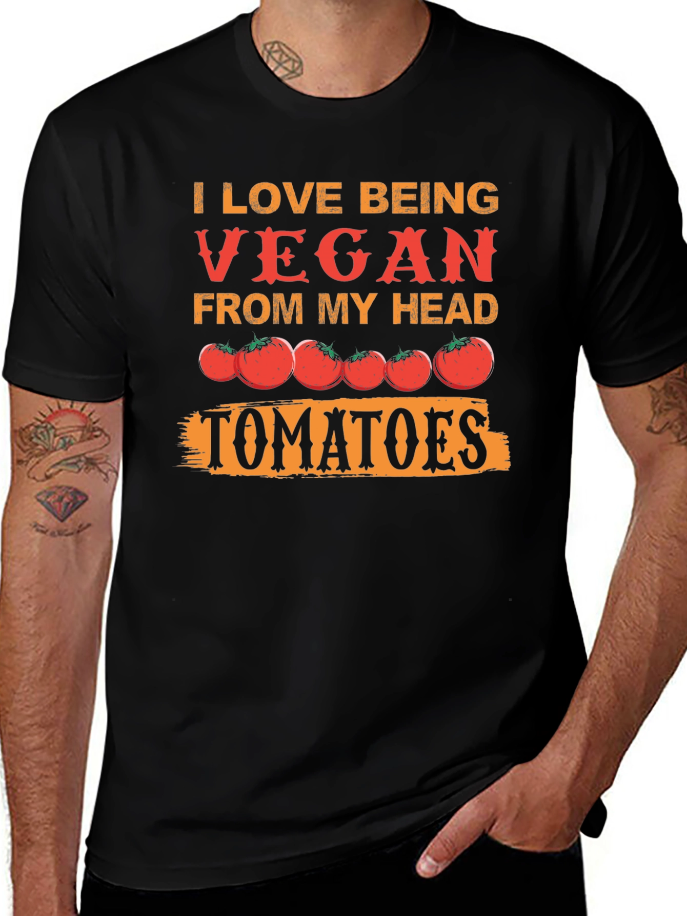 Vegan Tomato Graphic Tee - From My Head Tomatoes!