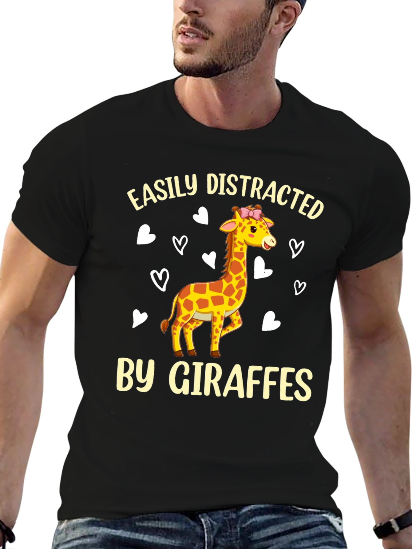 Giraffe Lover Tee - Easily Distracted Funny T-Shirt