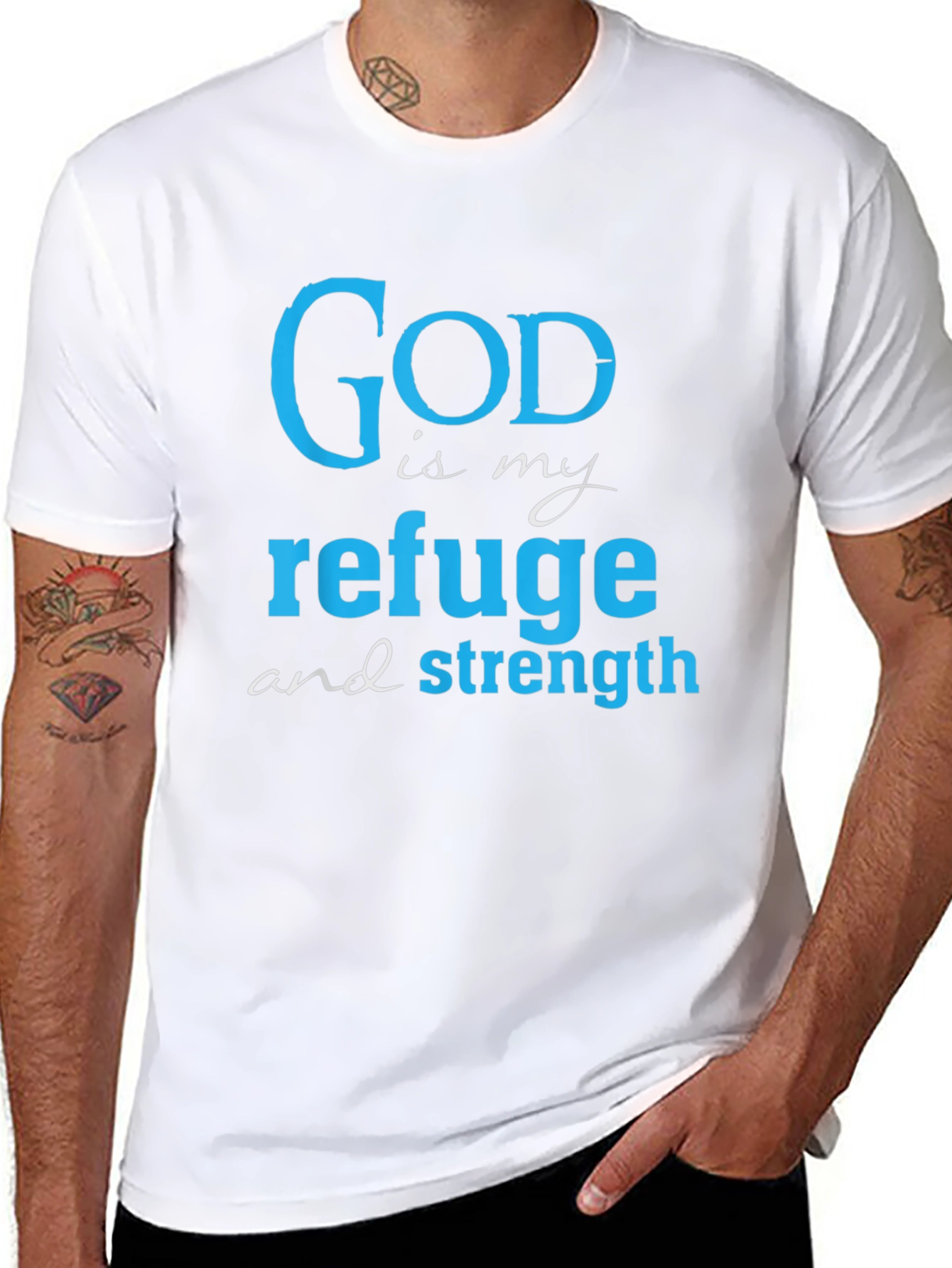 God Is My Refuge T-Shirt - Christian Faith Tee