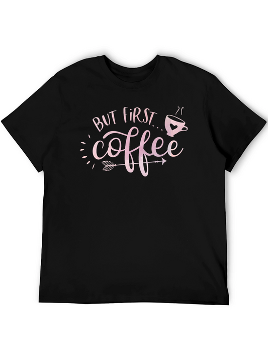 But First Coffee Black Graphic Tee