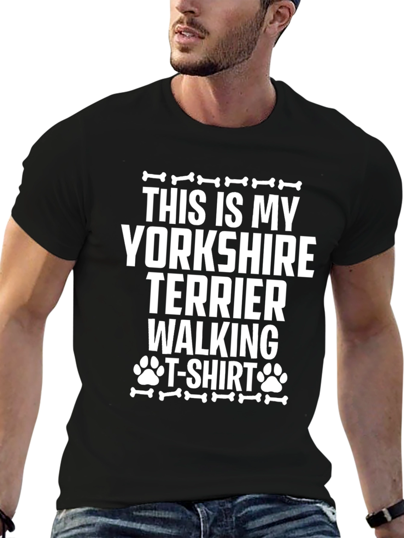 Yorkshire Terrier Walking T-Shirt - Dog Lover Tee